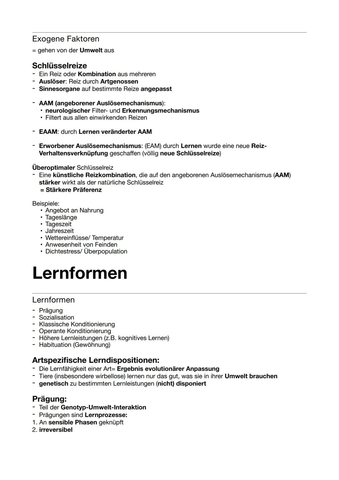 # Verhaltensbiologie
Allgemein
Verhalten
- Interaktion und Reaktion eines Tieres mit/auf seine Umwelt
- Unvermeidlich: man kann sich nicht