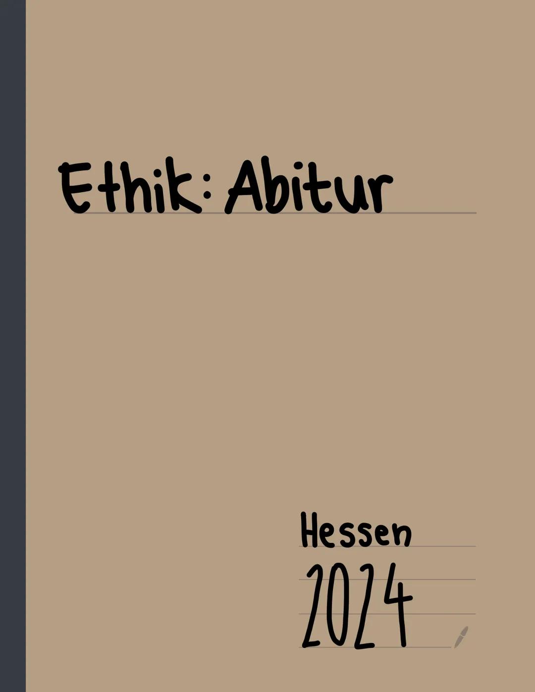 # Ethik: Abitur
Hessen
2024 # Anthropologische Grundpositionen
## Menschenbilder Doppelnatur der Menschen Triebs-/Vernunftswesen
### Sig