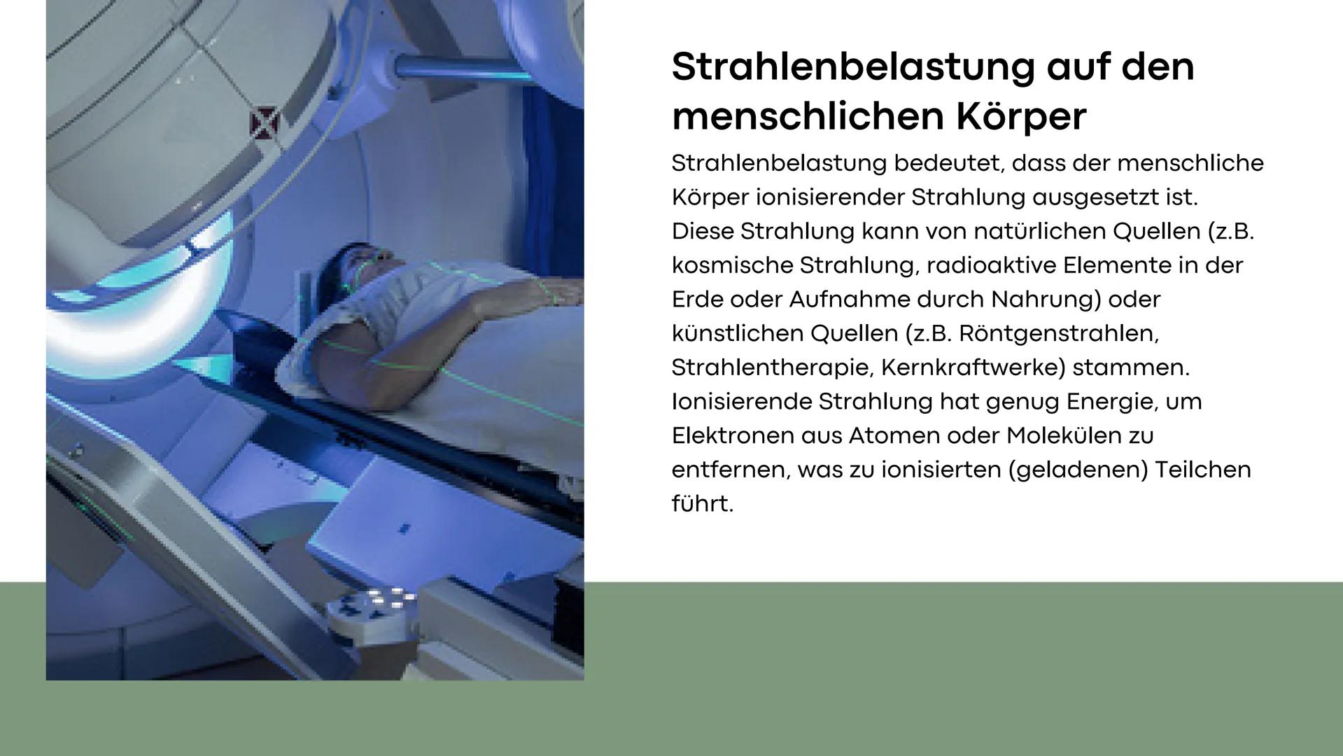 # Radioaktivität
in der Medizin
Diagnostische Anwendungen ionisierender
Strahlung im Gesundheitswesen
Fach: Physik
Präsentiert von:
Elif