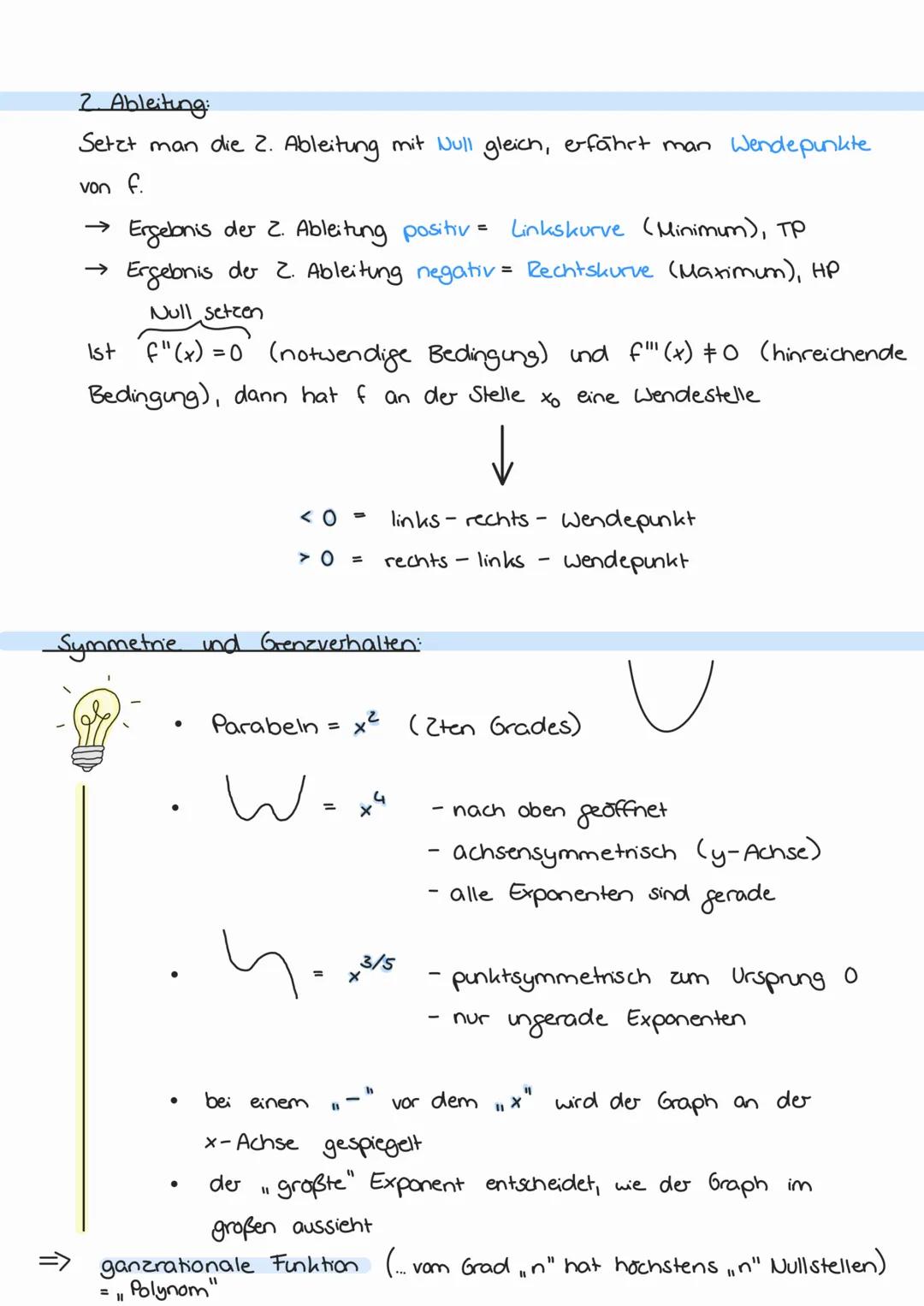 ANALYSIS
Wichtig zu wissen:
A) Steigung einer linearen Funktion
= "Differenzenquotienten"
B) Satz vom Nullprodukt:
Funktionsgleichung aller