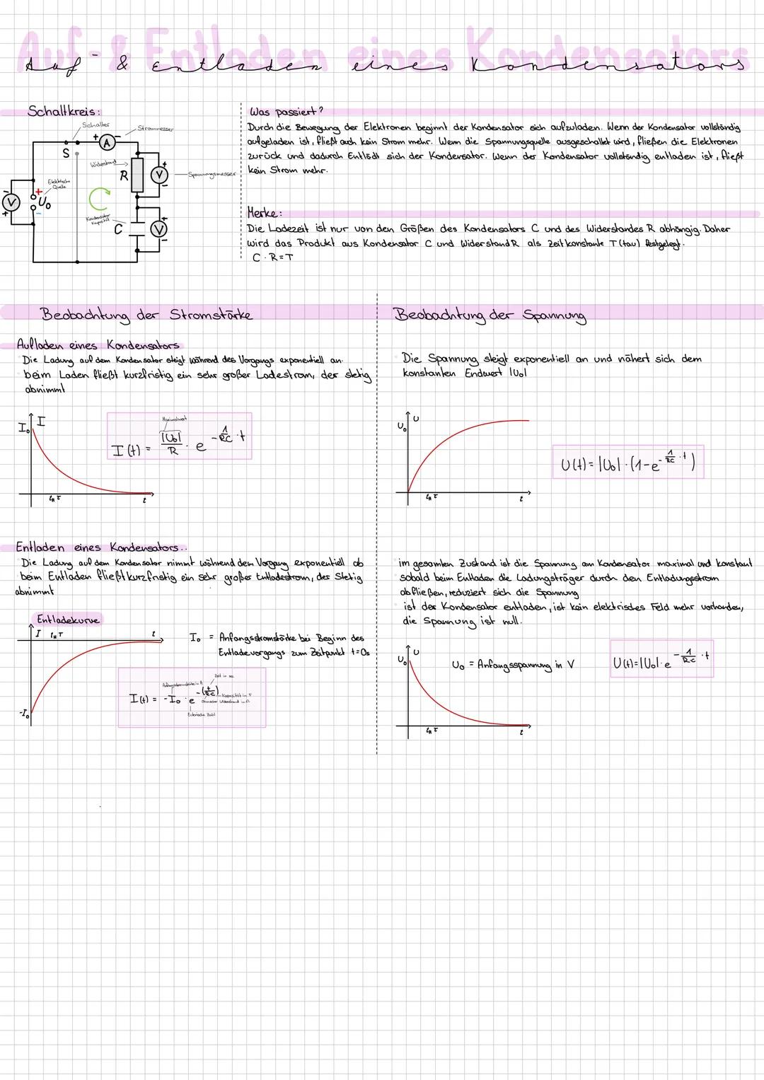 def & exclases eines kondensators
Schaltkreis:
ملد
Uo
Durch die Bewegung der Elektronen beginnt der Kondensator sich aufzuladen. Wenn der Ko