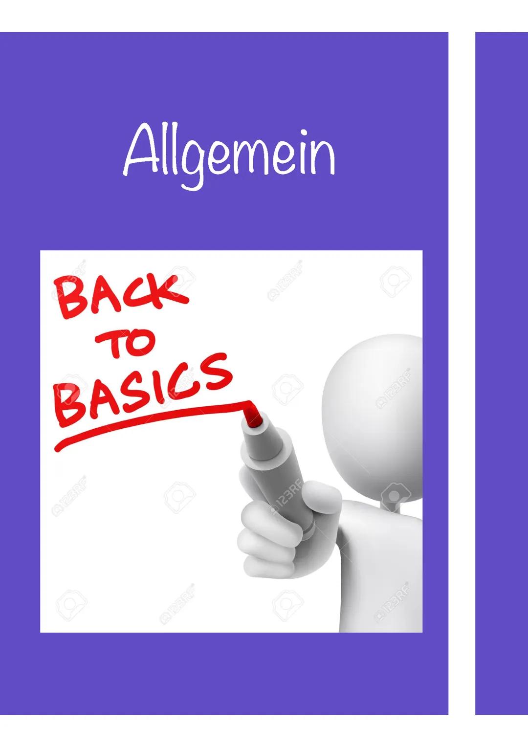 Basics Pflegeausbildung