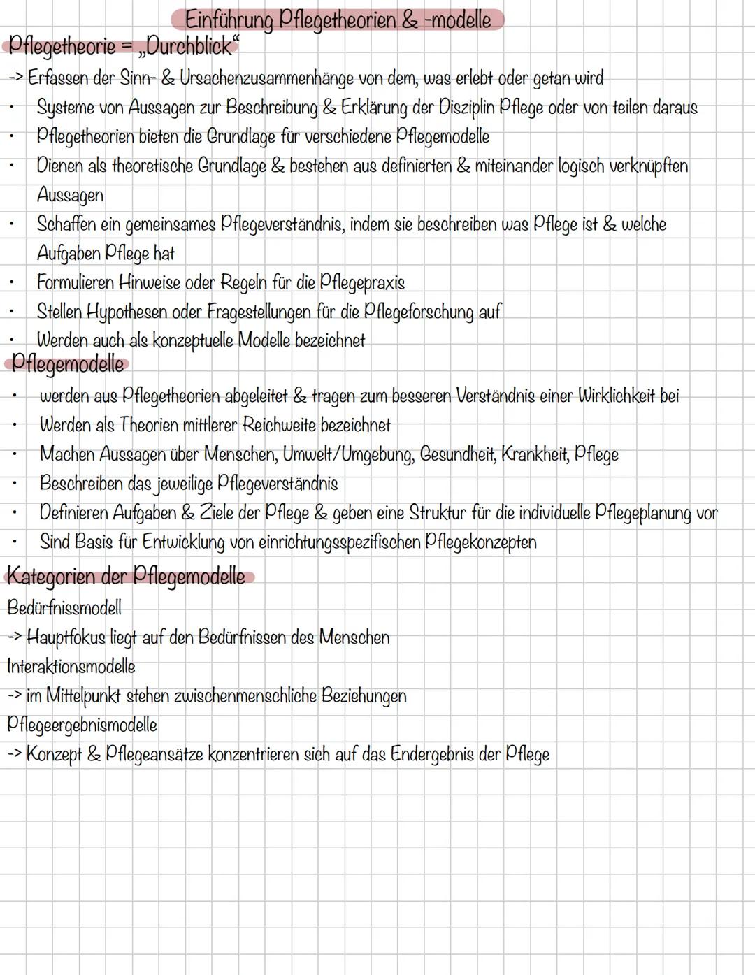 Pflegetheorien
PRAXIS
THEORIE Pflegetheorie
Einführung Pflegetheorien & -modelle
Durchblick"
-> Erfassen der Sinn- & Ursachenzusammenhänge v