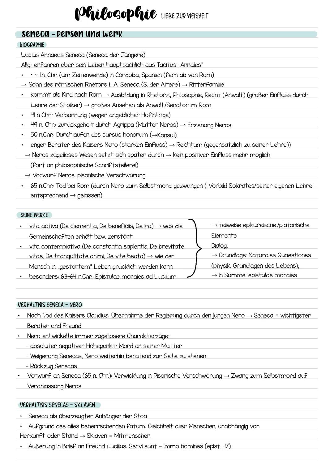 Philosophie Latein Oberstufe