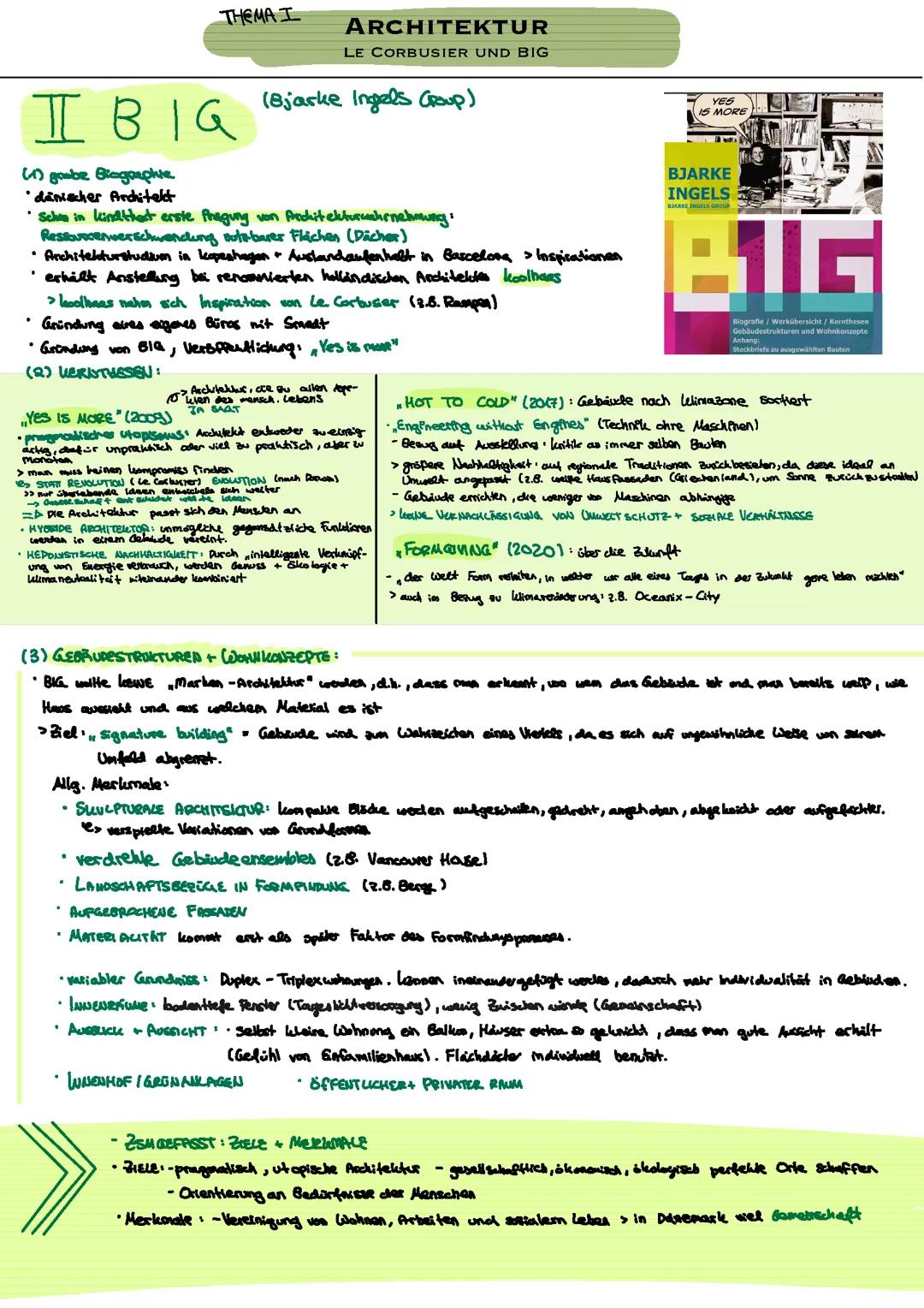 BIG (Bjarke Ingels Group) mündliches Abi Kunst BW