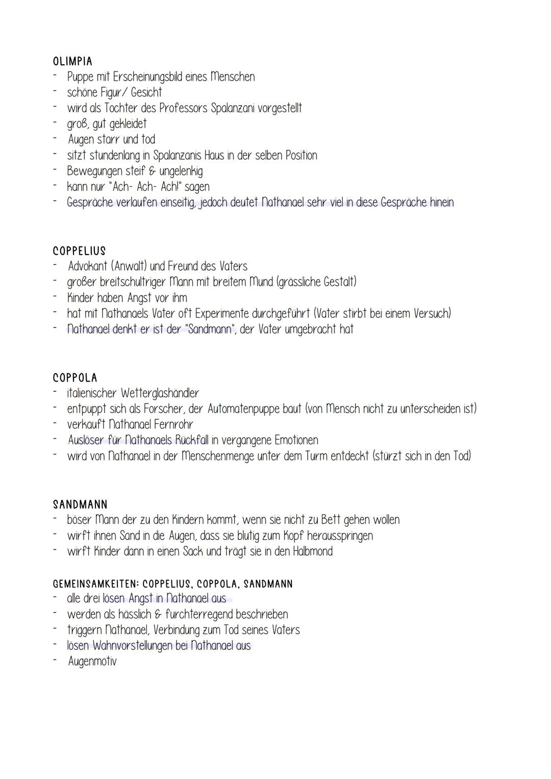 DER SANDMANN
ALLGEMEINE INFOS ZUM WERK
1816 veröffentlicht
geschrieben von Ernst Theodor Amadeus Hoffmann
gehört in die Epoche der Romantik