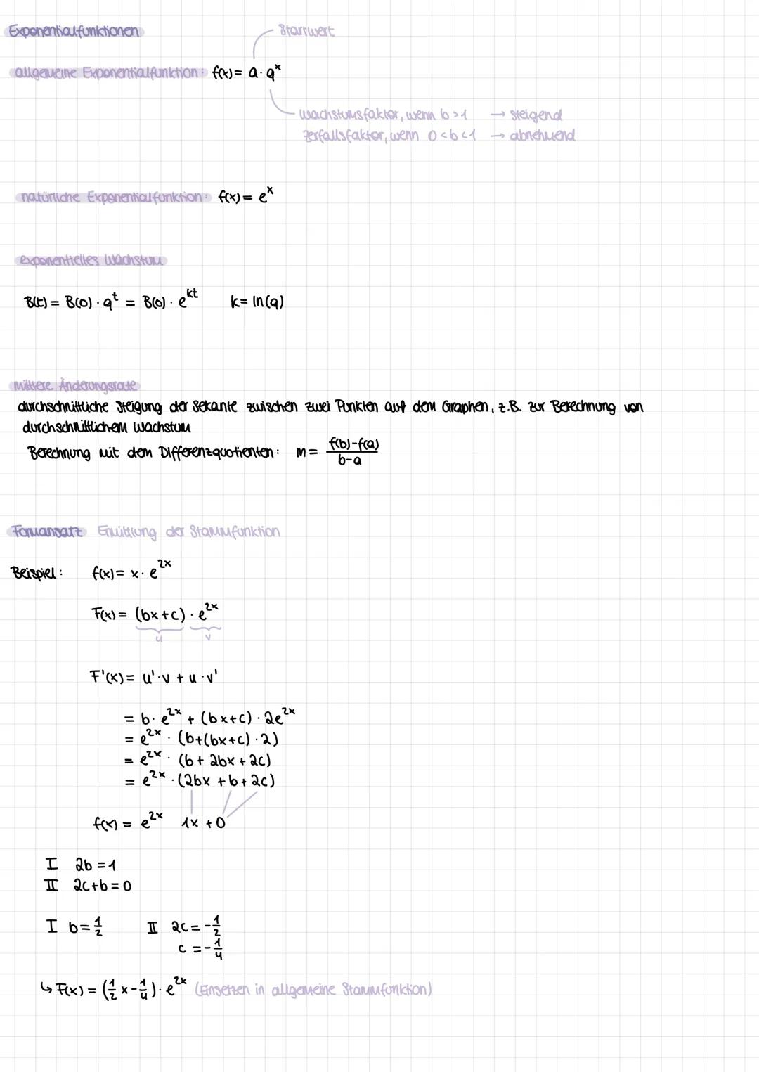 Analysis # Quadratische Funktionen
SHeckfaktor
allgemeine Feru f(x)= ax² + bx + c
Scheitelpunkt feru f(x) = a (x-d)² +e
Verschiebung in