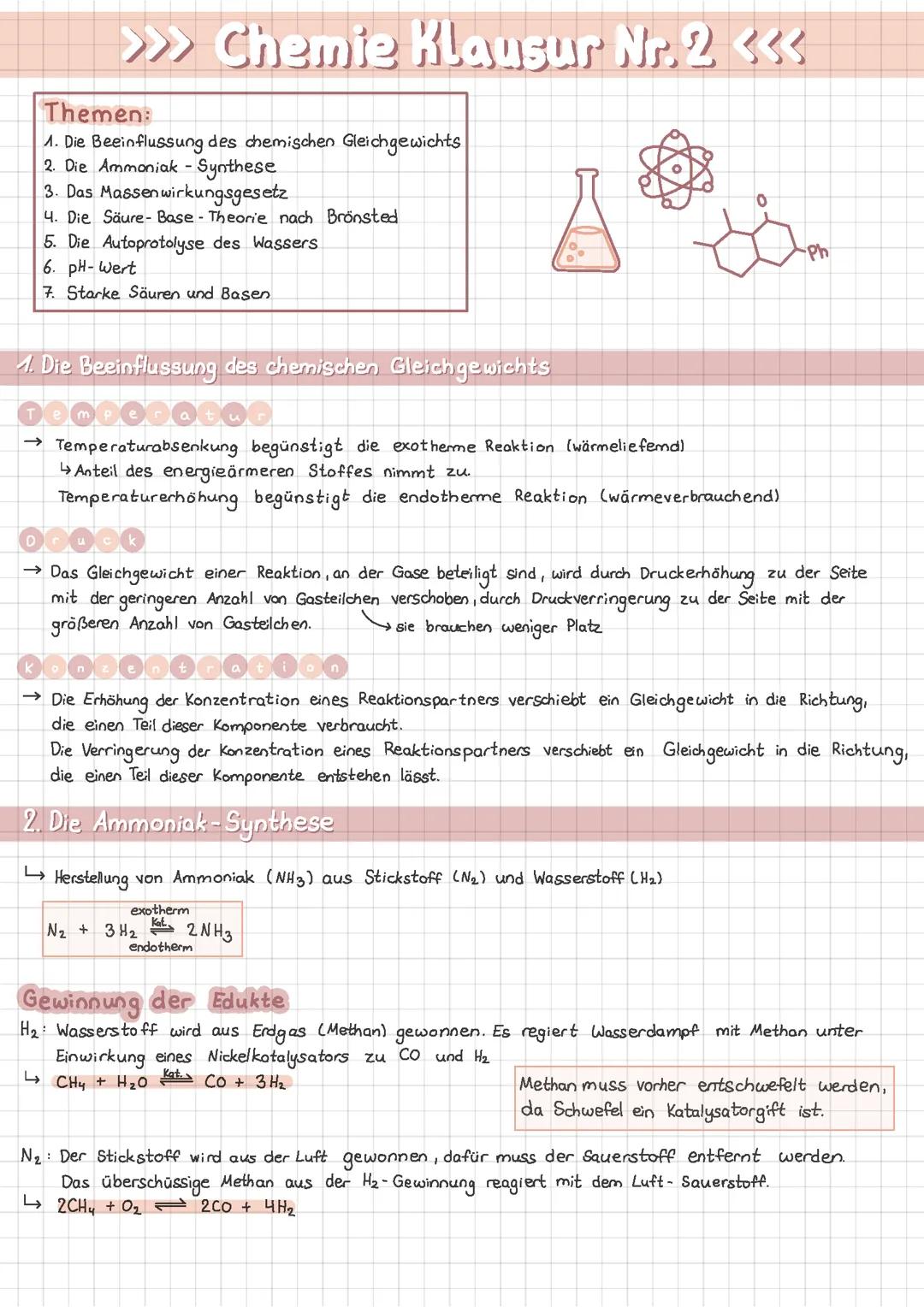 Chemie Lernzettel - Säuren-Basen