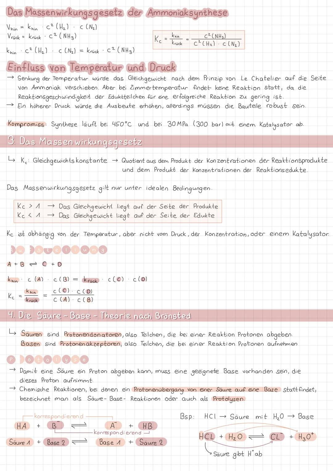 >>> Chemie Klausur Nr. 2 <<<
Themen:
1. Die Beeinflussung des chemischen Gleichgewichts
2. Die Ammoniak - Synthese
3. Das Massenwirkungsgese
