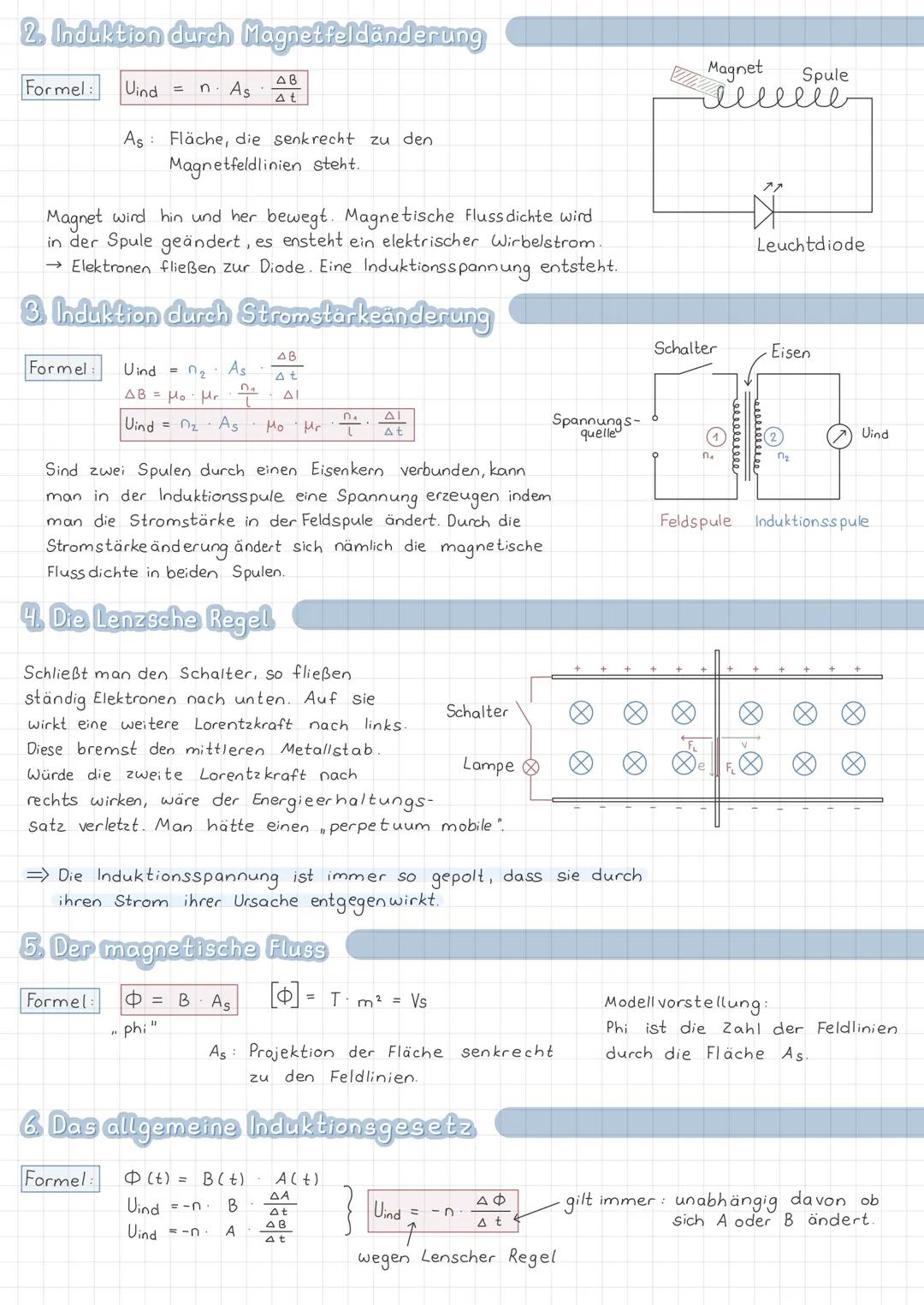 >>> Physik Klausur Nr.3 <<<
Themen:
Das Magnetfeld:
1. Die magnetische Flussdichte
Elektromagnetische Induktion:
1. Induktion durch Flächenä