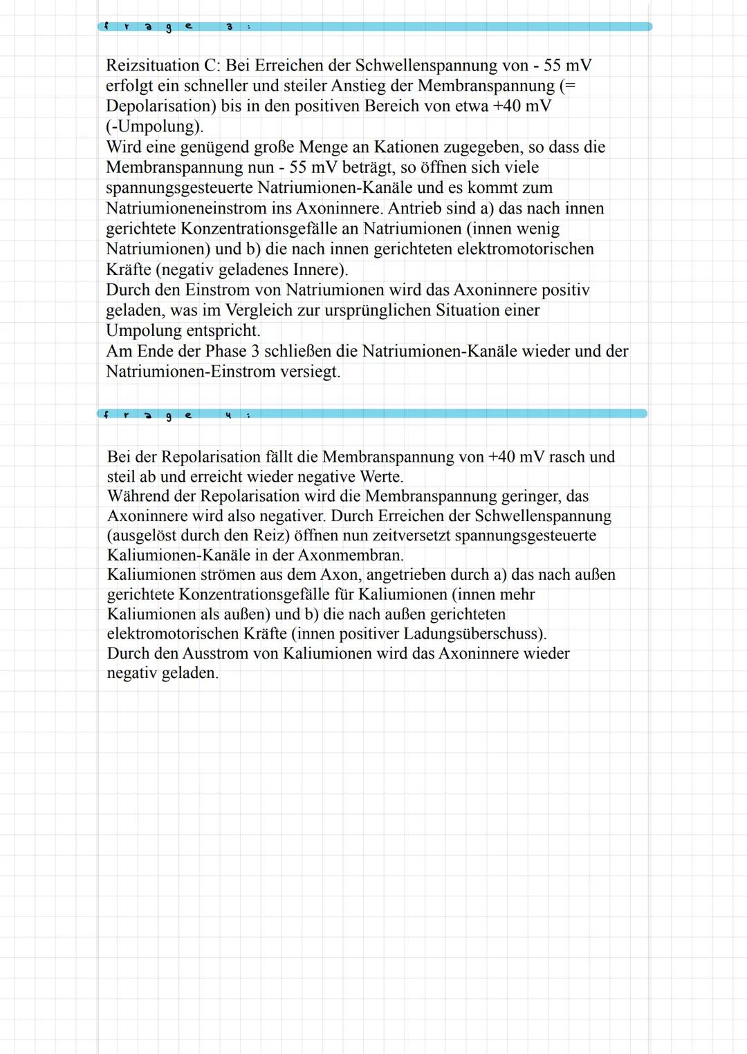 # NEUROPHYSIOLOGIE
9
- REIZ: Eine aus der Umwelt eingehende Information, die von einem bestimmten Rezeptortyp
empfangen wird
- REIZBARKEIT