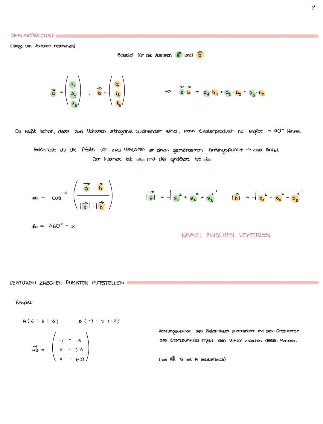 Analytische Geometrie
- Grundbegriffe 3D Koordinatensystem; Vektoren; hollinearität Shalarprodukt Winkel zwischen Vektoran
Definition Vekt