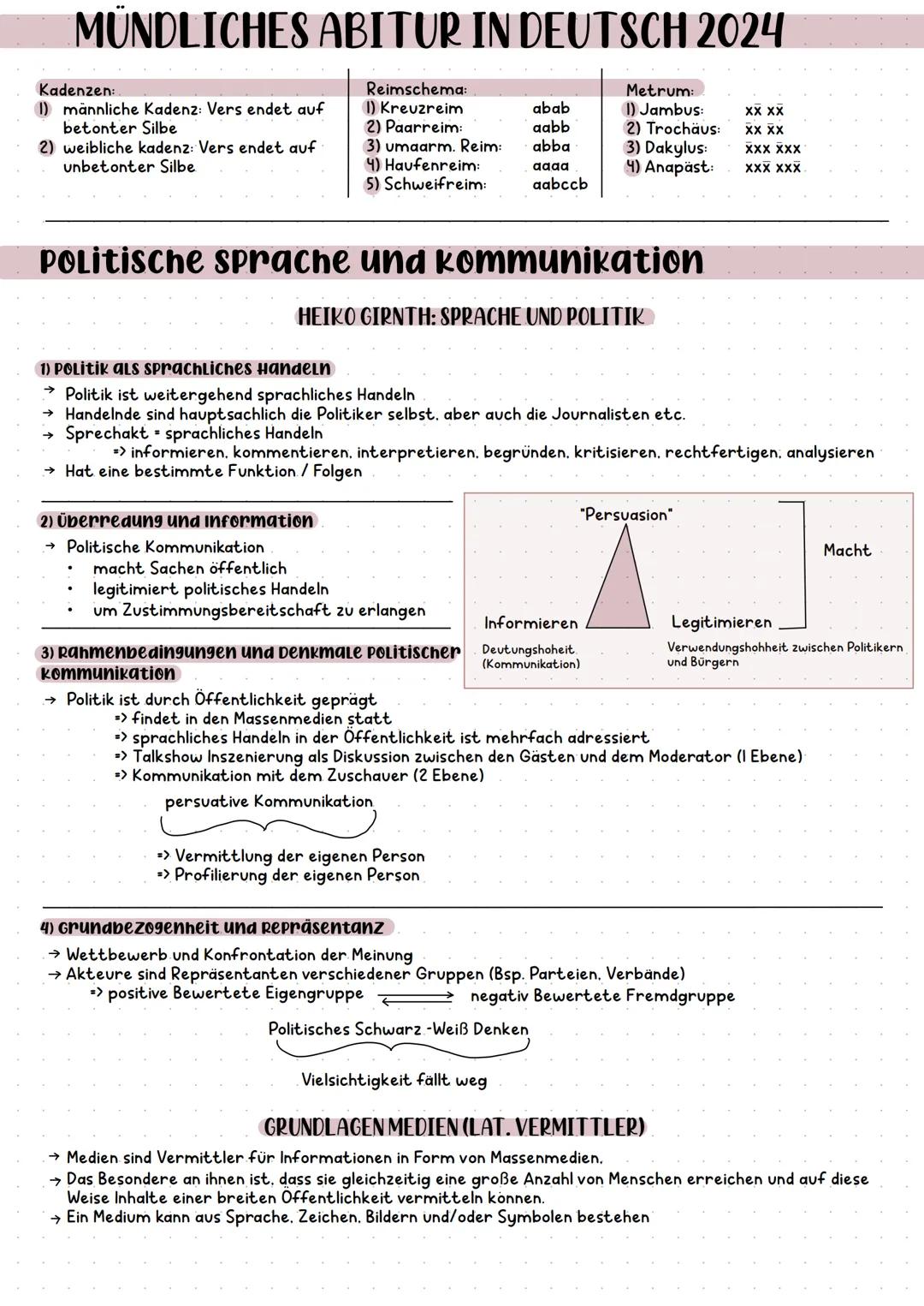 MÜNDLICHES ABITUR IN DEUTSCH 2024
Themen:
Romane/Dramen:
Der Trafikant, Sandmann. Woyzeck und Faust (im Verbindung mit Woyzeck)
Sprache und