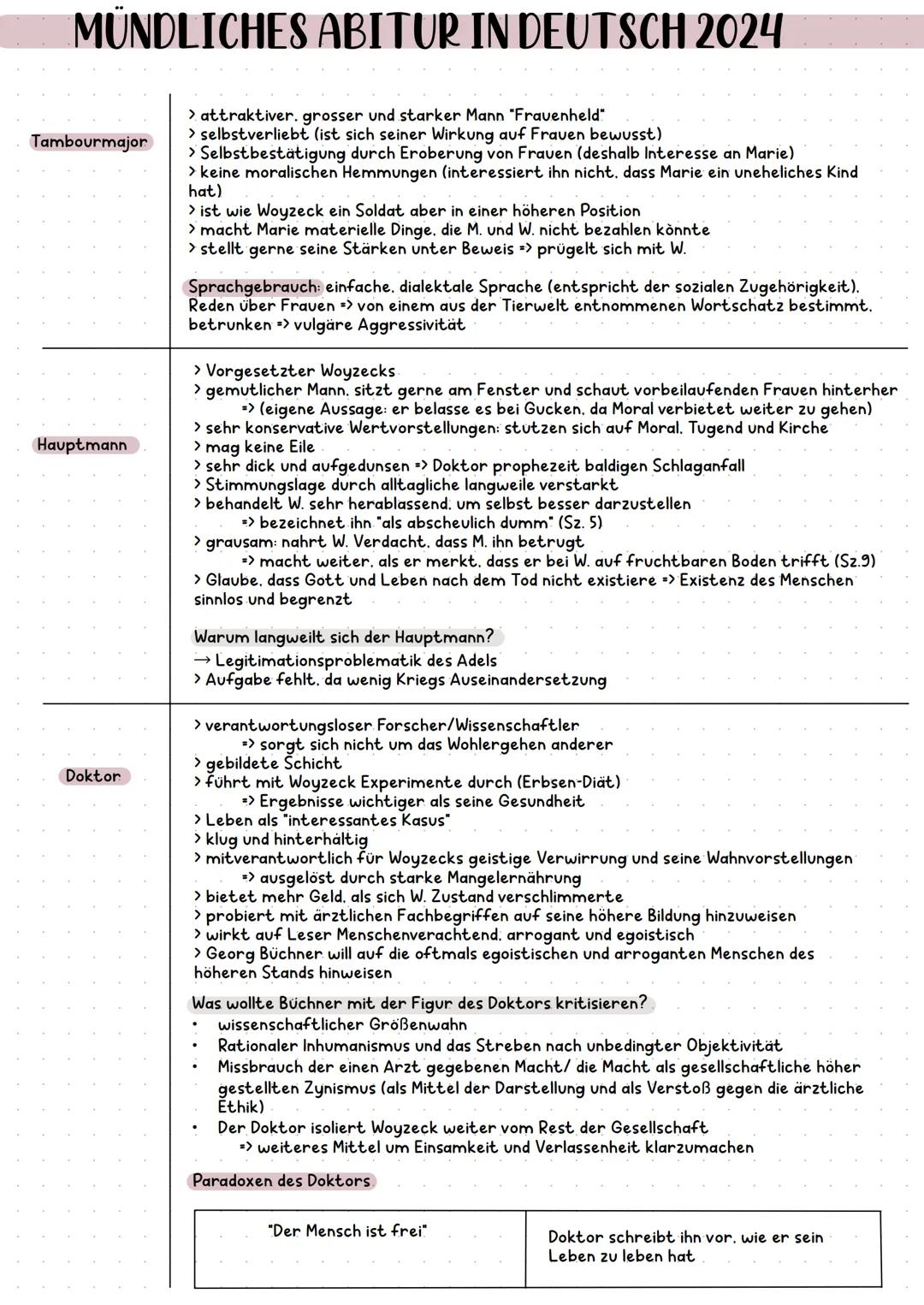 MÜNDLICHES ABITUR IN DEUTSCH 2024
Themen:
Romane/Dramen:
Der Trafikant, Sandmann. Woyzeck und Faust (im Verbindung mit Woyzeck)
Sprache und