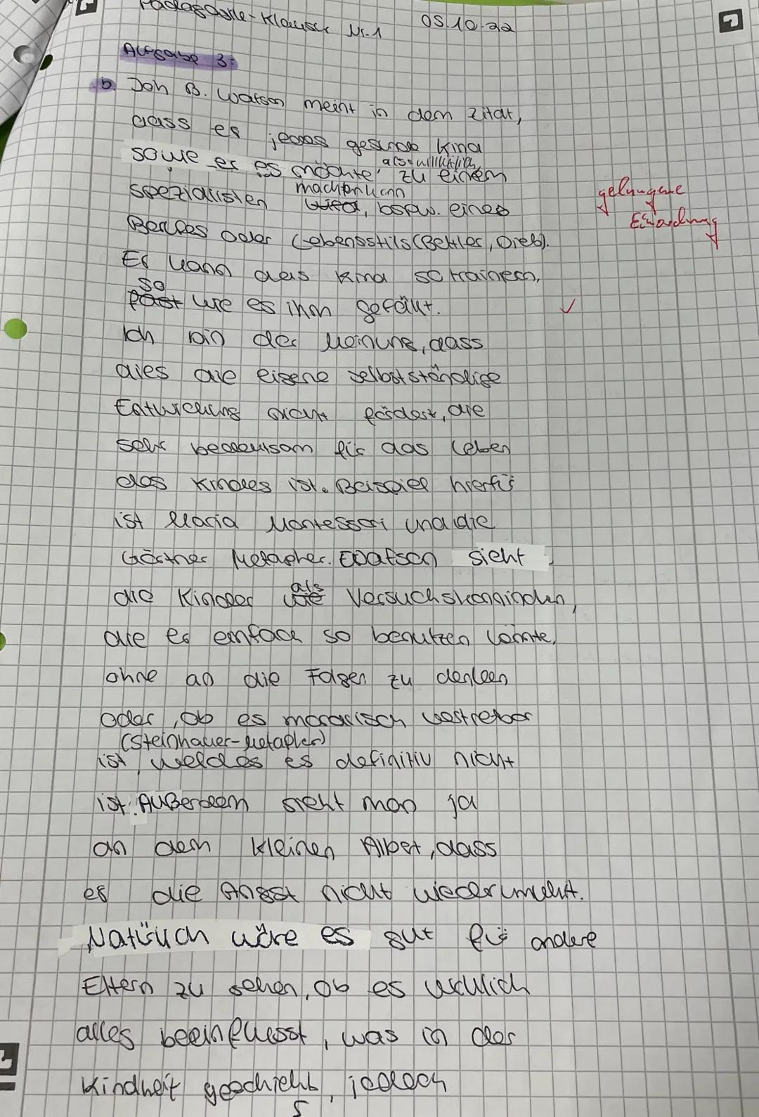 Pädagogik-Klausur Nr. 1:
Klassische Konditionierung
Name
Kurs:
pa1
Datum: 0510
15
10
Der Fall,,Leonie"
Über die Osterferien bleibt der Kinde