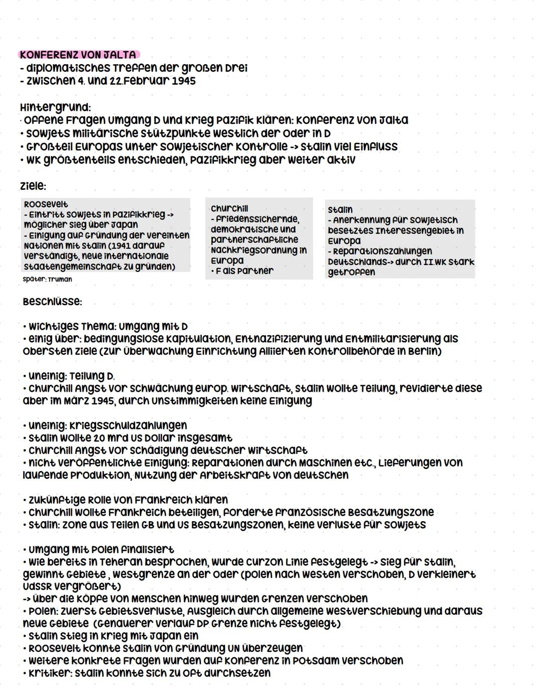 # Deutschland
nach 1945 # Teheran, Jalta, Potsdam
* Allianz zwischen den USA, Großbritannien und der sowjetunion im zweiten weltkrieg
du