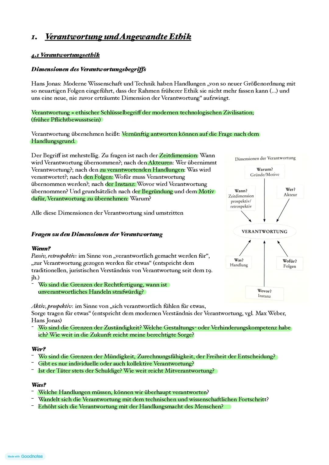 Verantwortungsethik und angewandte Ethik