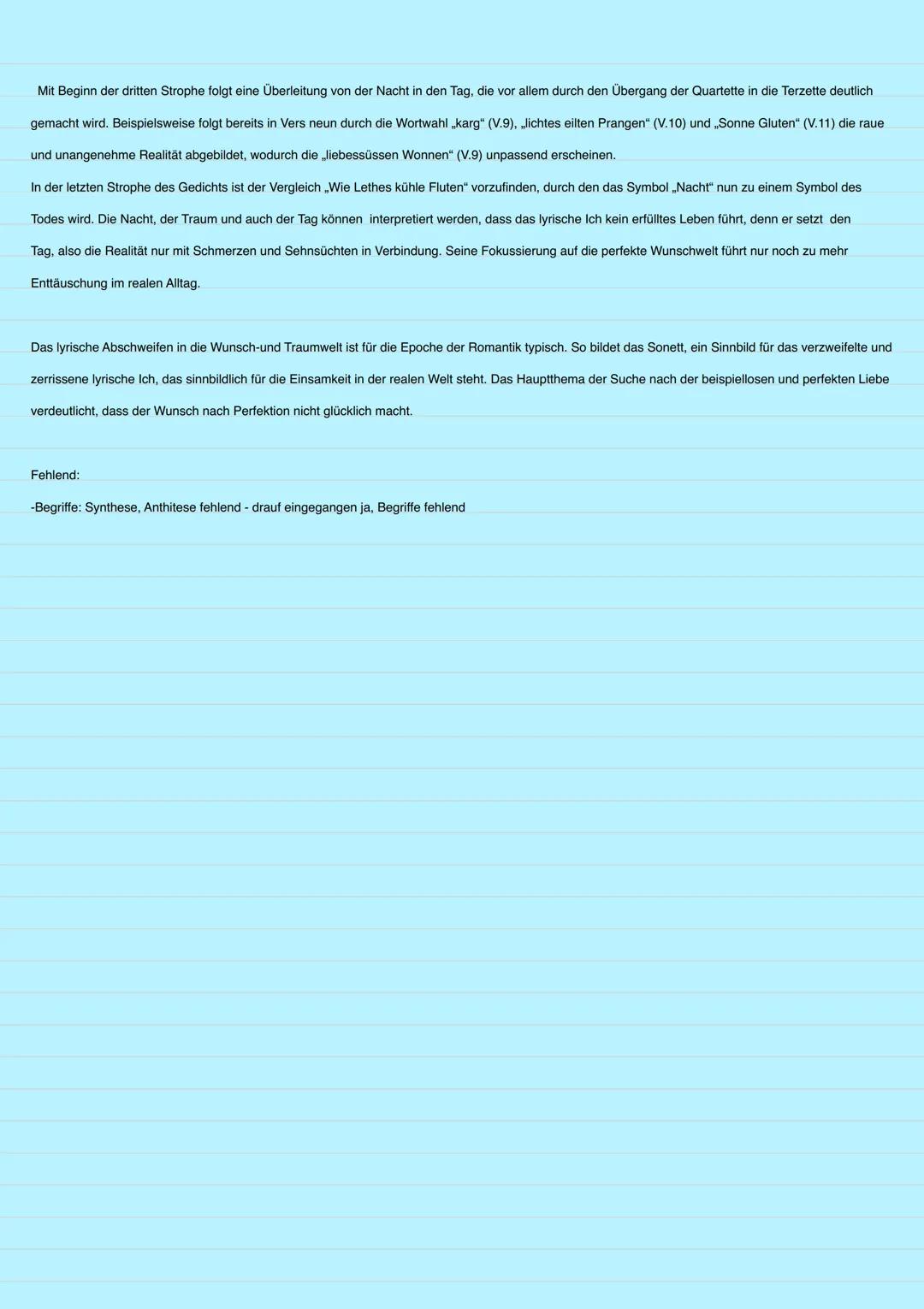 Epoche
der
Romantik
1795-1840
Strophe 12-Quartett Strophe 3, 4= Terzett
Gedicht, Epoche
Romantik
positive
Erfahrung (positive
2
Gefühlcentwi