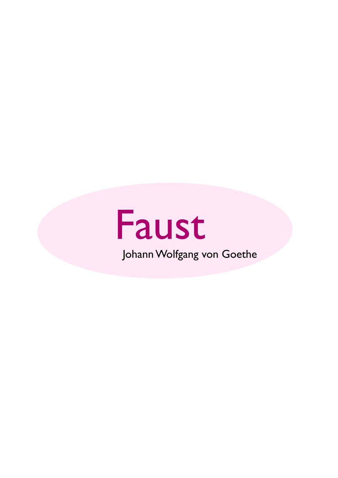 # Faust
Johann Wolfgang von Goethe Faust
-1808
- Drama (Tragödie)
Faust
- Johann Wolfgang von Goethe
- Weimarer Klassik, Sturm und Drang.
R
