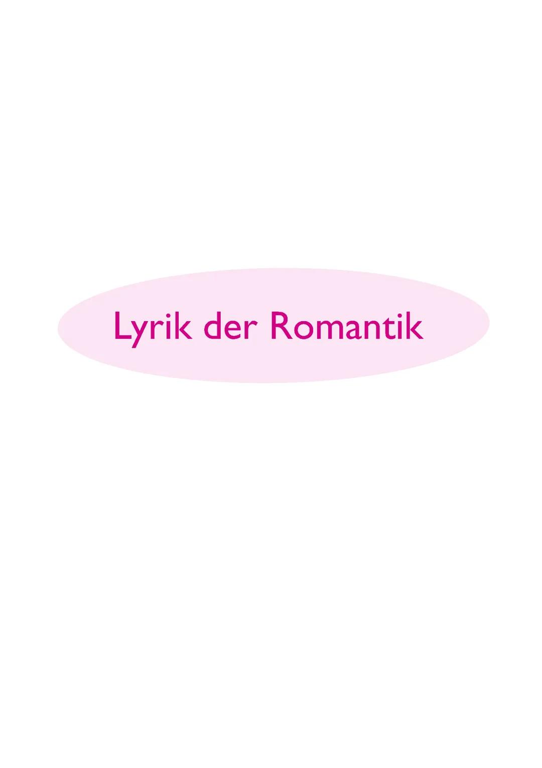 Gedichte, Gedichtsanalyse, Lyrik der Romantik, Gedichtsinterpretation