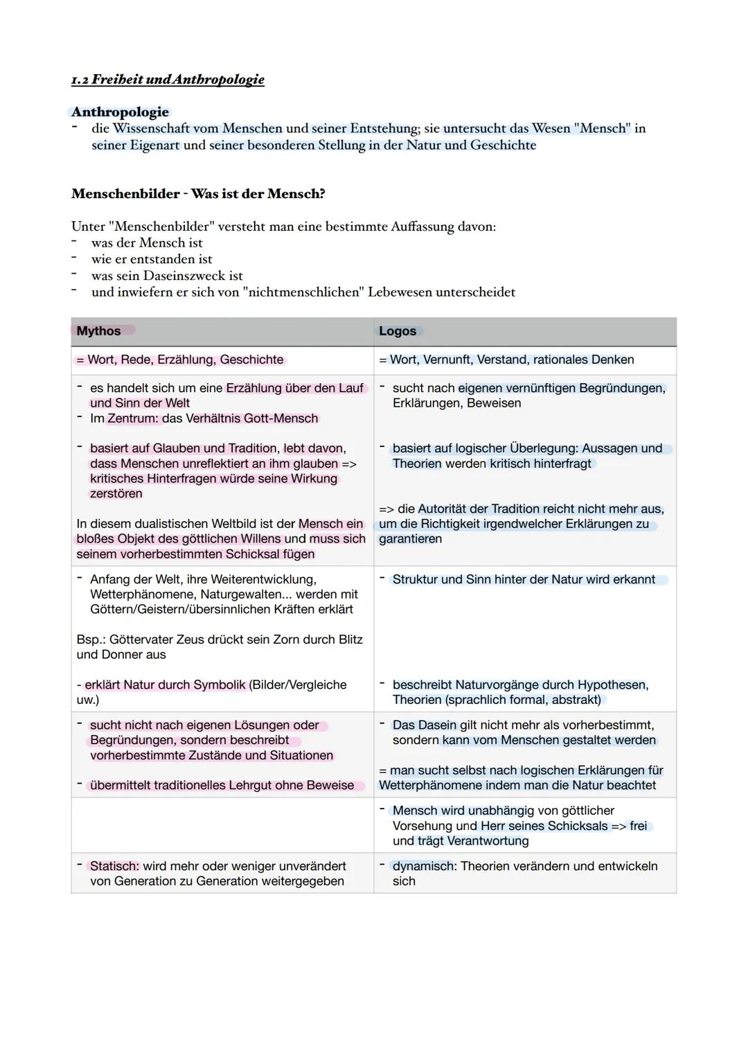 I.
Ethik Abitur Basisfach 2024
Freiheit und Selbstverständnis des Menschen
Freiheit bedeutet nicht nur "Fehlen von Fesseln", sondern Autonom