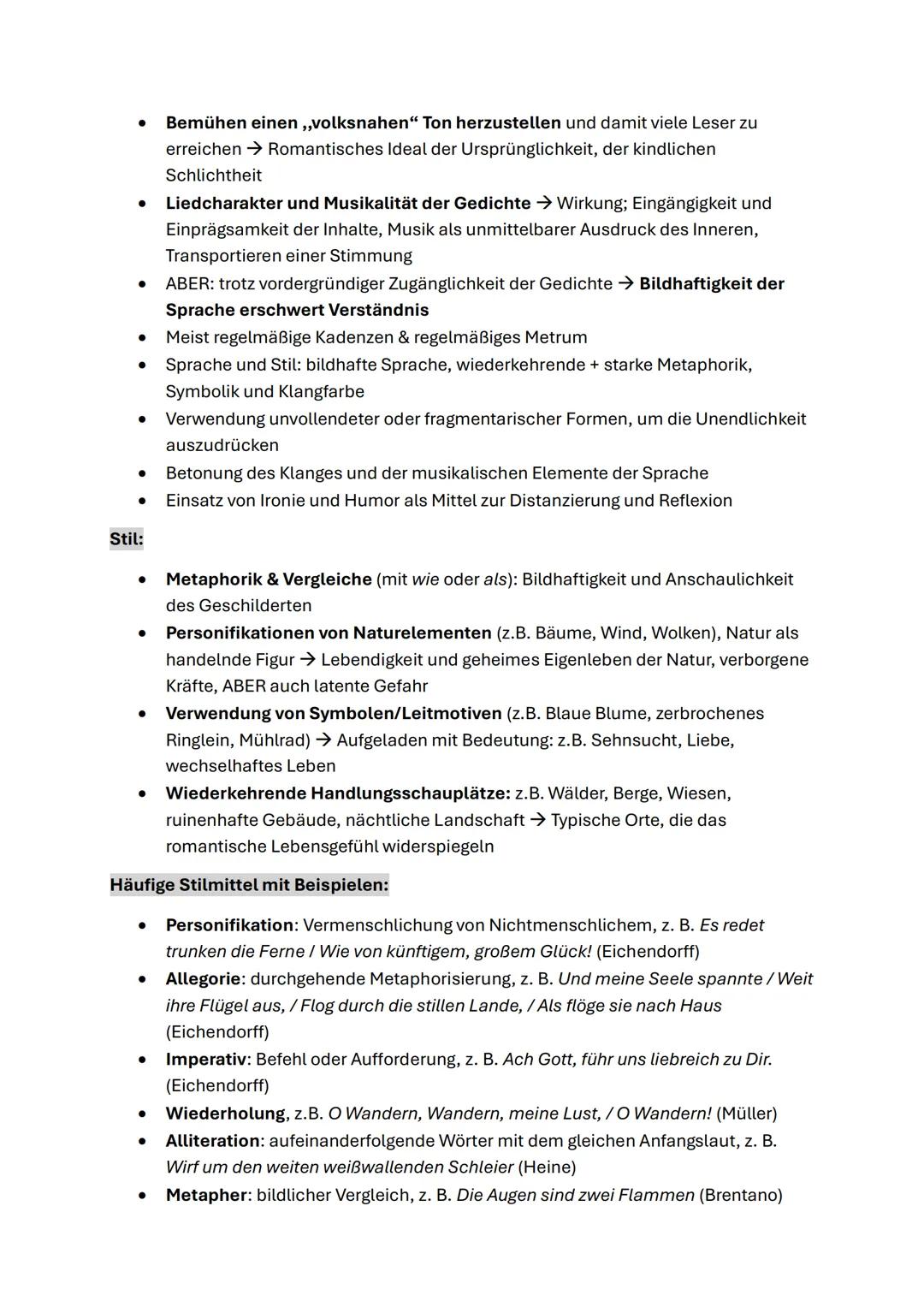 Lyrik der Romantik
Epochenüberblick:
. 1795-1848
•
Reaktion auf die Aufklärung und Klassik, Französische Revolution, Beginn der
Industrialis