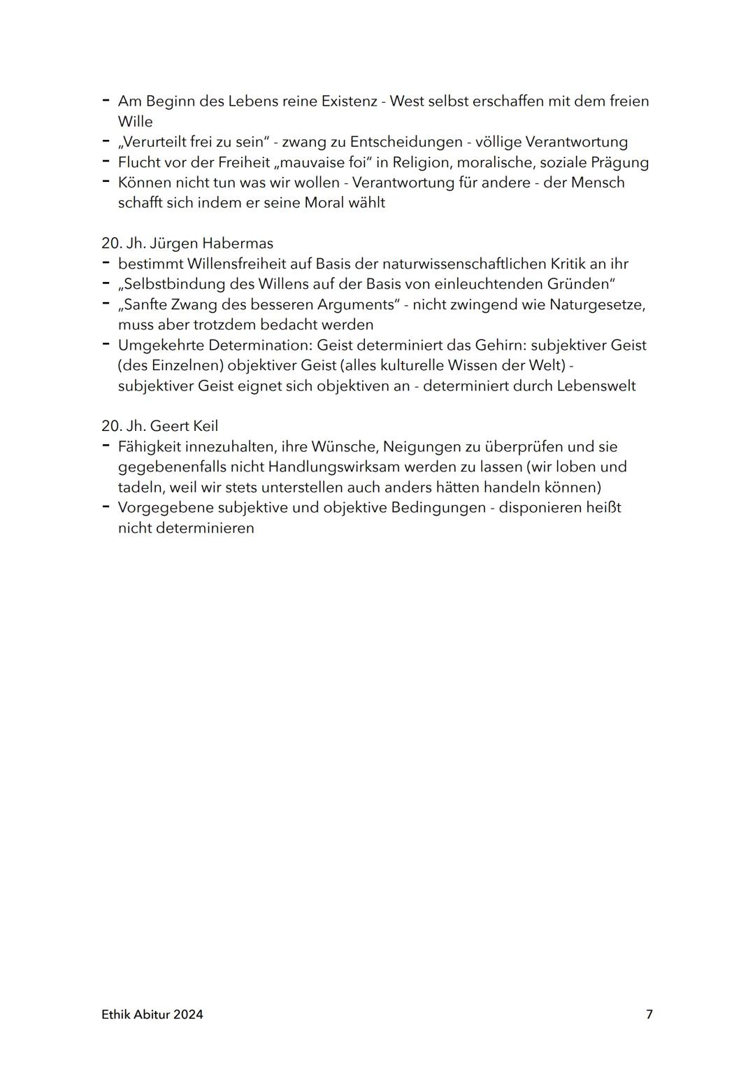 Mündliches Abitur 2024
Ethik
Königs Abi-Trainer (Mein Ziel: Abitur Ethik)
C.C.Buchner (Kolleg Ethik Neu)
Ethik Abitur 2024
1 1. Freiheit und