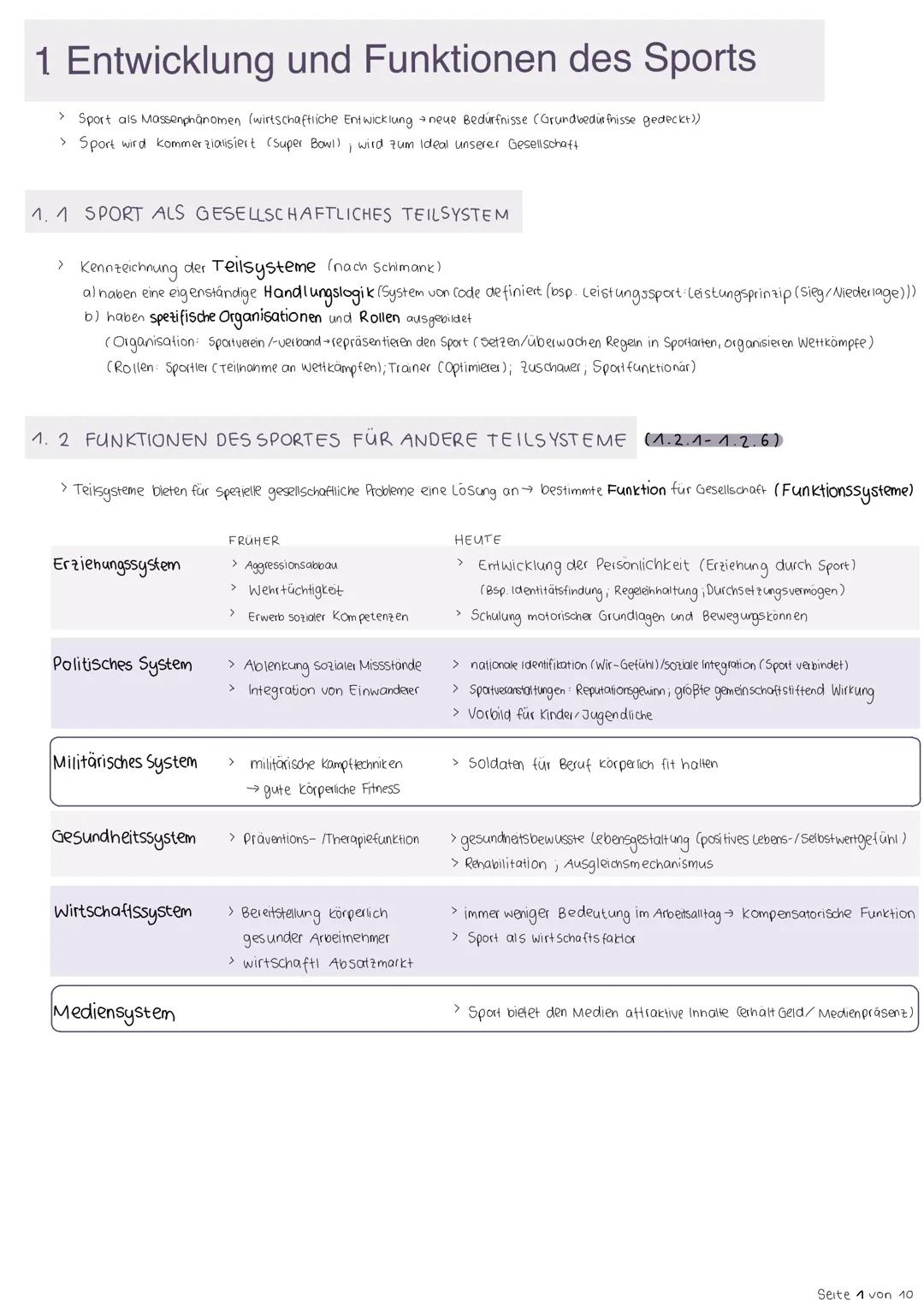 Sport und
Gesellschaft 1 Entwicklung und Funktionen des Sports
> Sport als Massenphänomen (wirtschaftliche Entwicklung neue Bedürfnisse (Gru