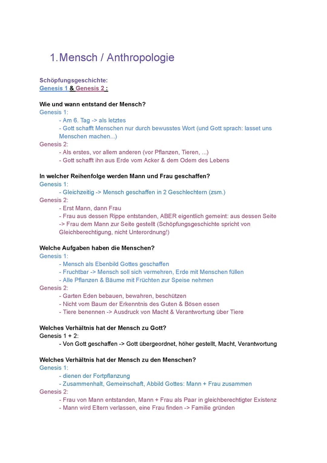 Religion Abitur mdl. gk komplette zusammenfassung