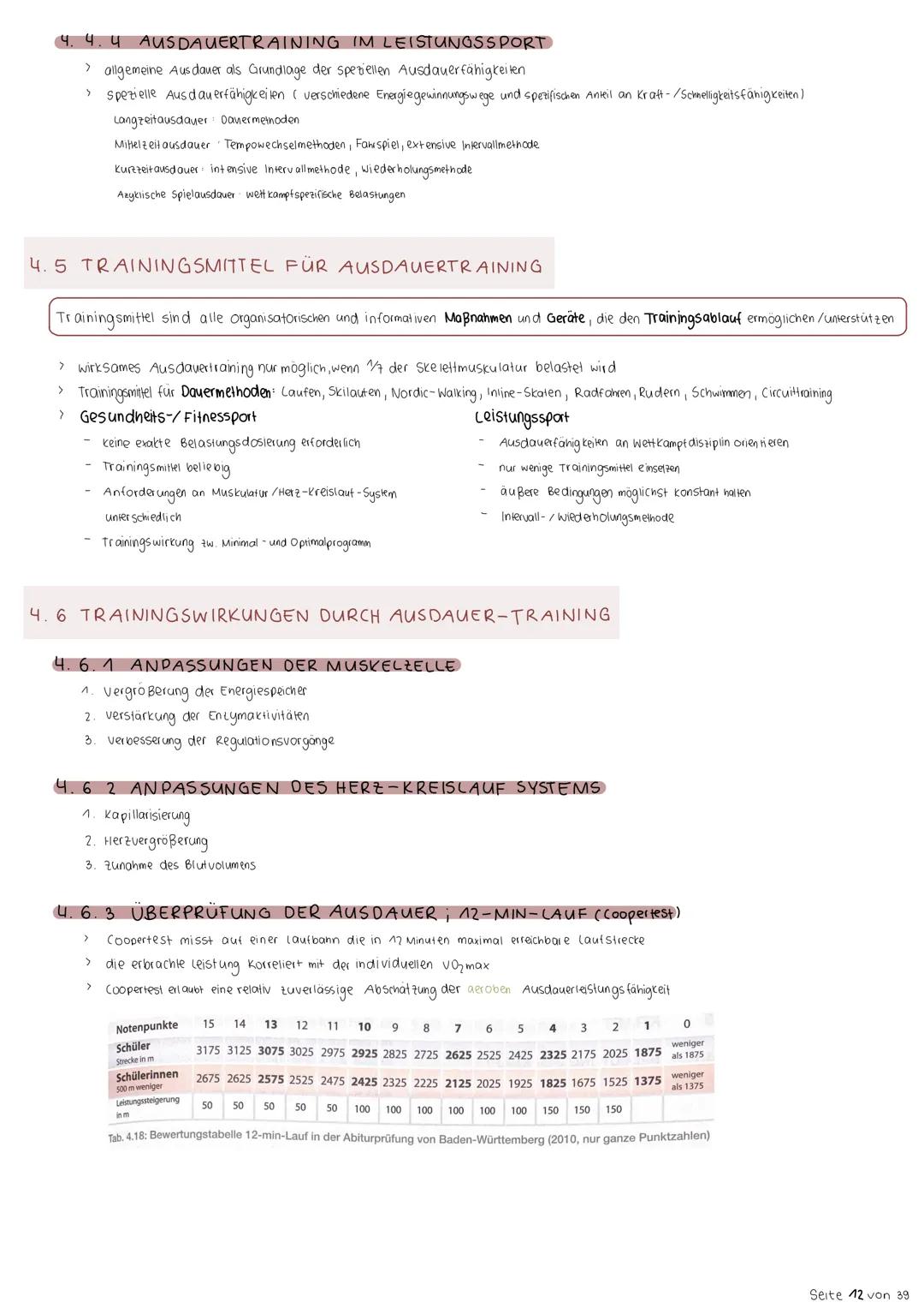 # 4. Ausdauer
Ausdauer ist die physische und psychische widerstandsfähigkeit gegen Ermüdung bei relativ lang dauernden
Belastungen und die
