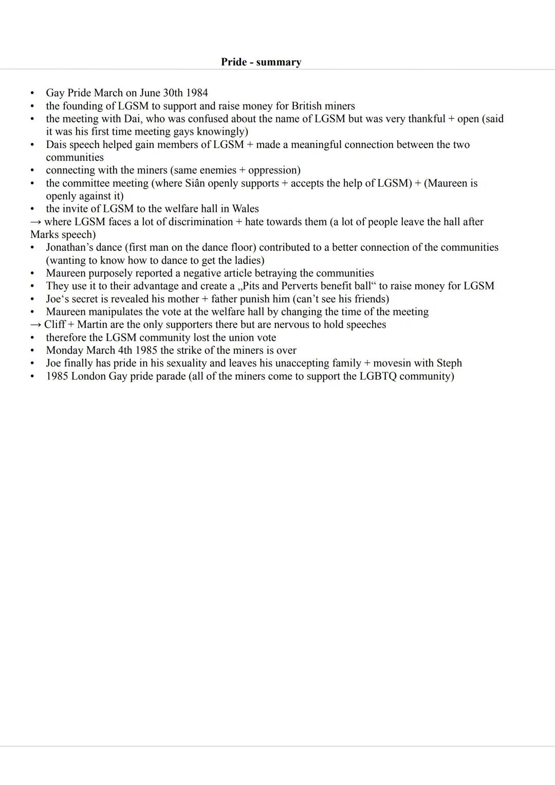 Part of the group LGSM
(Lesbians and Gays Support the miners)
Mike Jackson
-
Marks best friend
- supportive + forgiving
Mark Ashton
♡
- lead