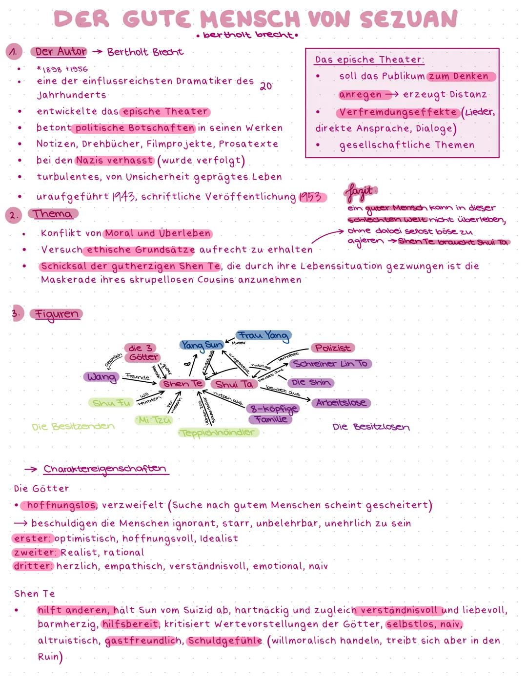 # DER GUTE MENSCH VON SEZUAN
bertholt brecht.
1. Der Autor Bertholt Brecht
*1898 +1956
eine der einflussreichsten Dramatiker des 20
Jahrh
