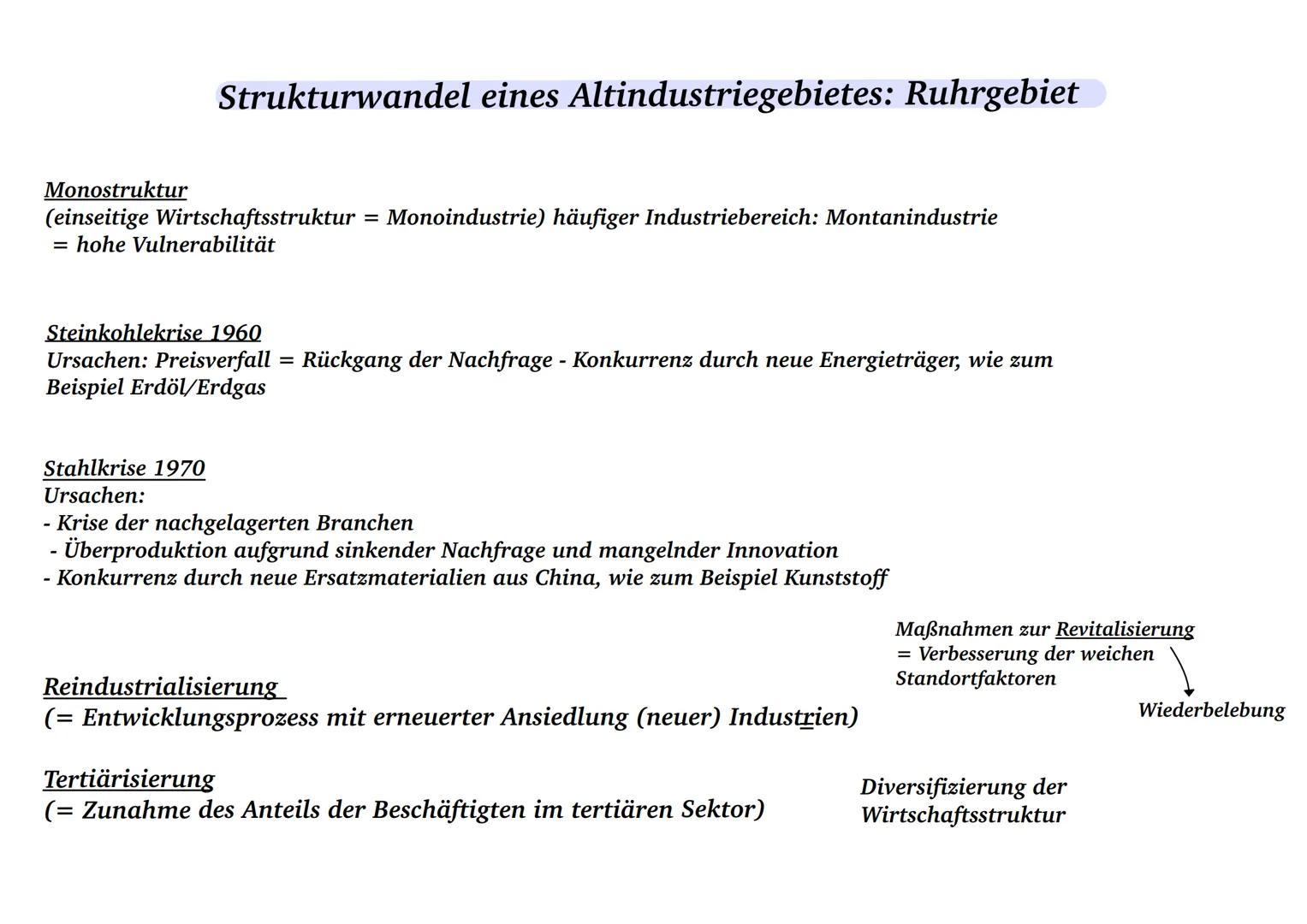 Wirtschaftsregionen im Wandel # Strukturwandel industriell geprägter Räume
Sektoraler Strukturwandel nach Fourstié
in %
100-
sekundärer Se