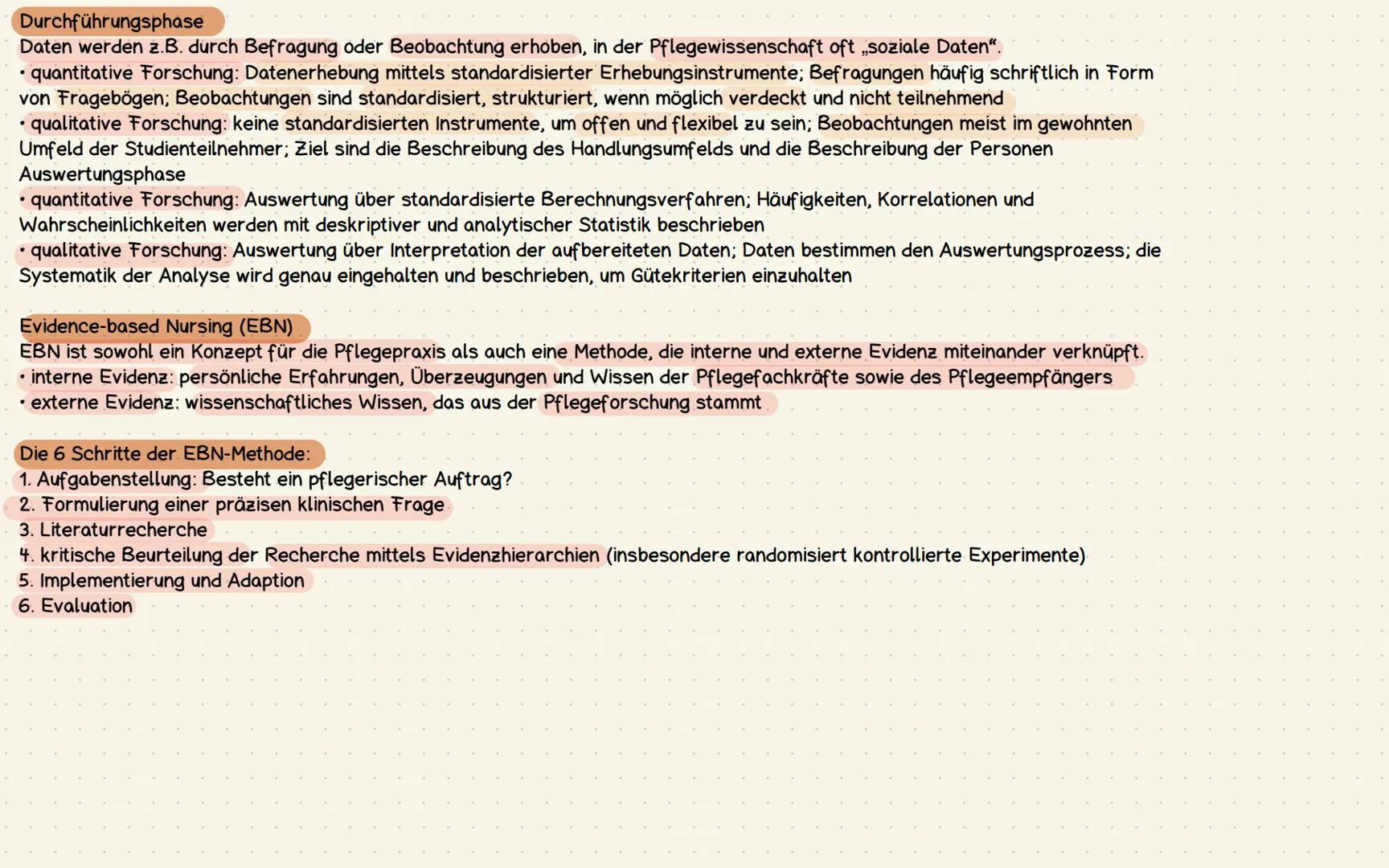 Pflegewissenschaft Wiederholung
Pflegewissenschaft Aufgaben:
• überprüft und begründet Pflegewissen,
• erforscht Phänomene aus der Pflegepra