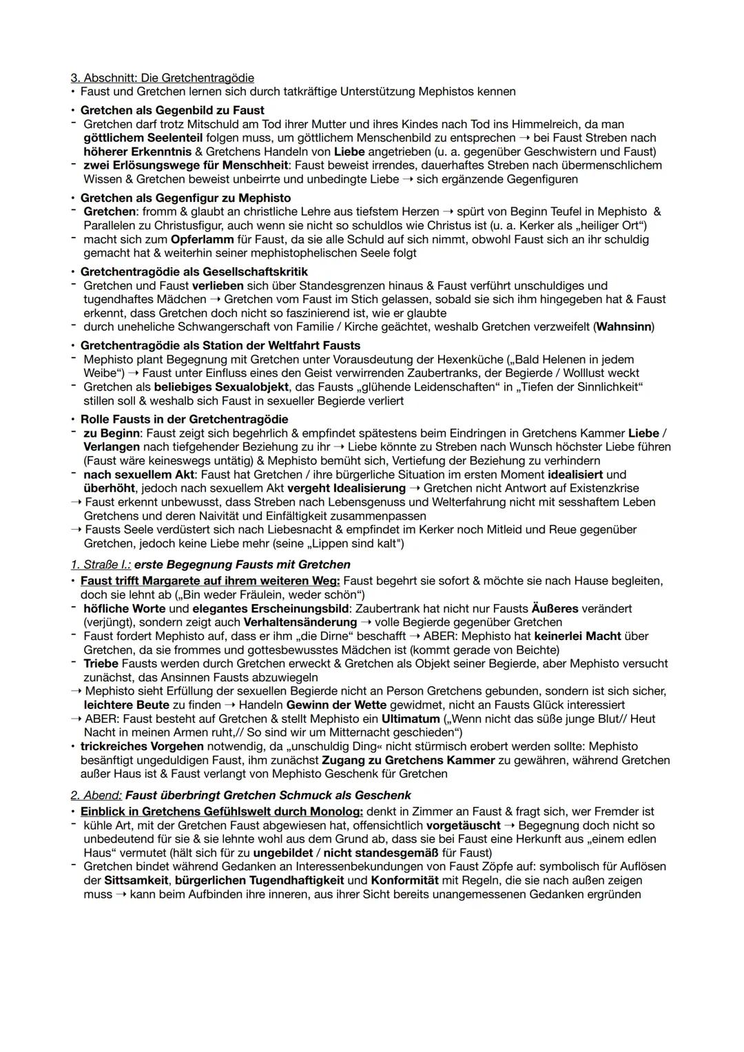 JOHANN WOLFGANG VON GOETHE - FAUST (1772-1808)
* Tragödie: Erlangen tragischer Würde durch Gretchen, da sie sich gegen Befreiung und für