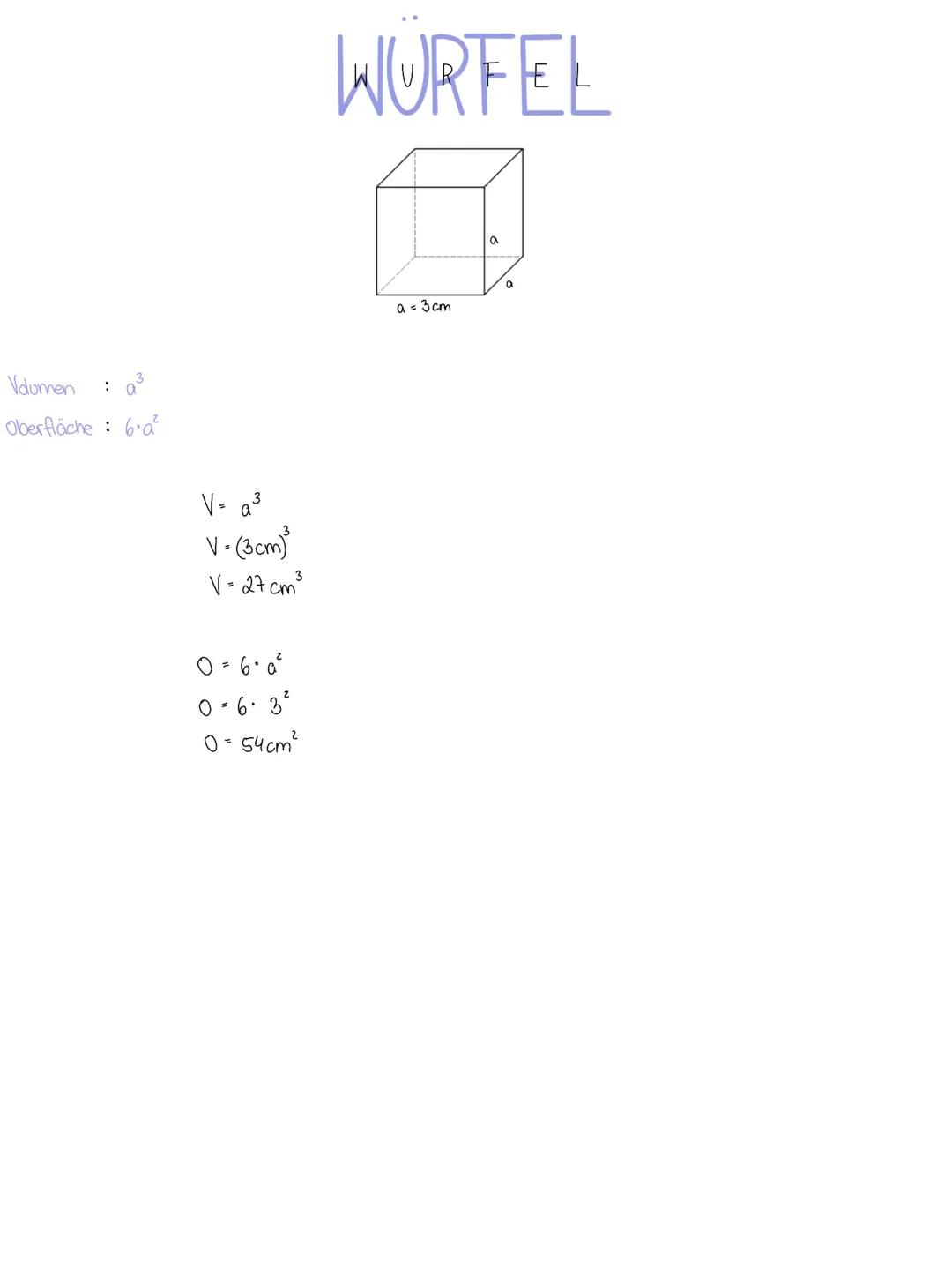 # MATHE
Körper
Inhaltsverzeichnis
* Würfel
* Quader
* Pyramide
* Prisma
* Zylinder
* Kegel
* Kugel Vdumen : 03
Oberfläche: