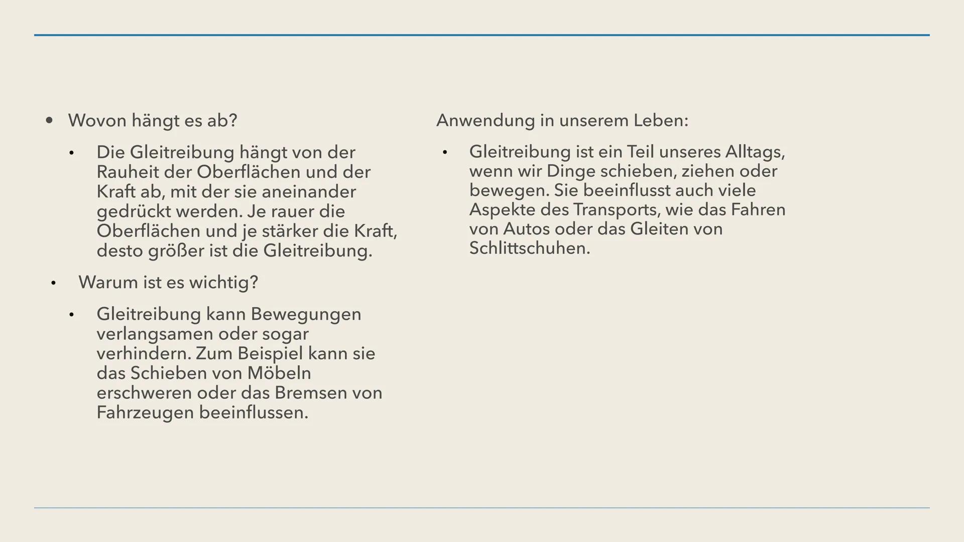 Reibungskraft Gliederung
• Vergleich
• Haftreibung
• Gleitreibung
• Rollreibung
• Reibungskoeffizient
• (Was ist die Reibung, warum
passier