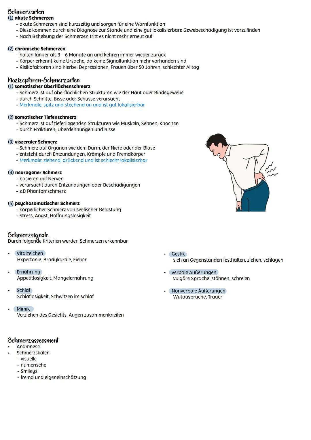 # Schmerzmanagement &
Schmerzen kennenlernen
Definition: Schmerz ist ein unangenehmes Sinneserlebnis, was mit potentiellen oder tatsächlich
