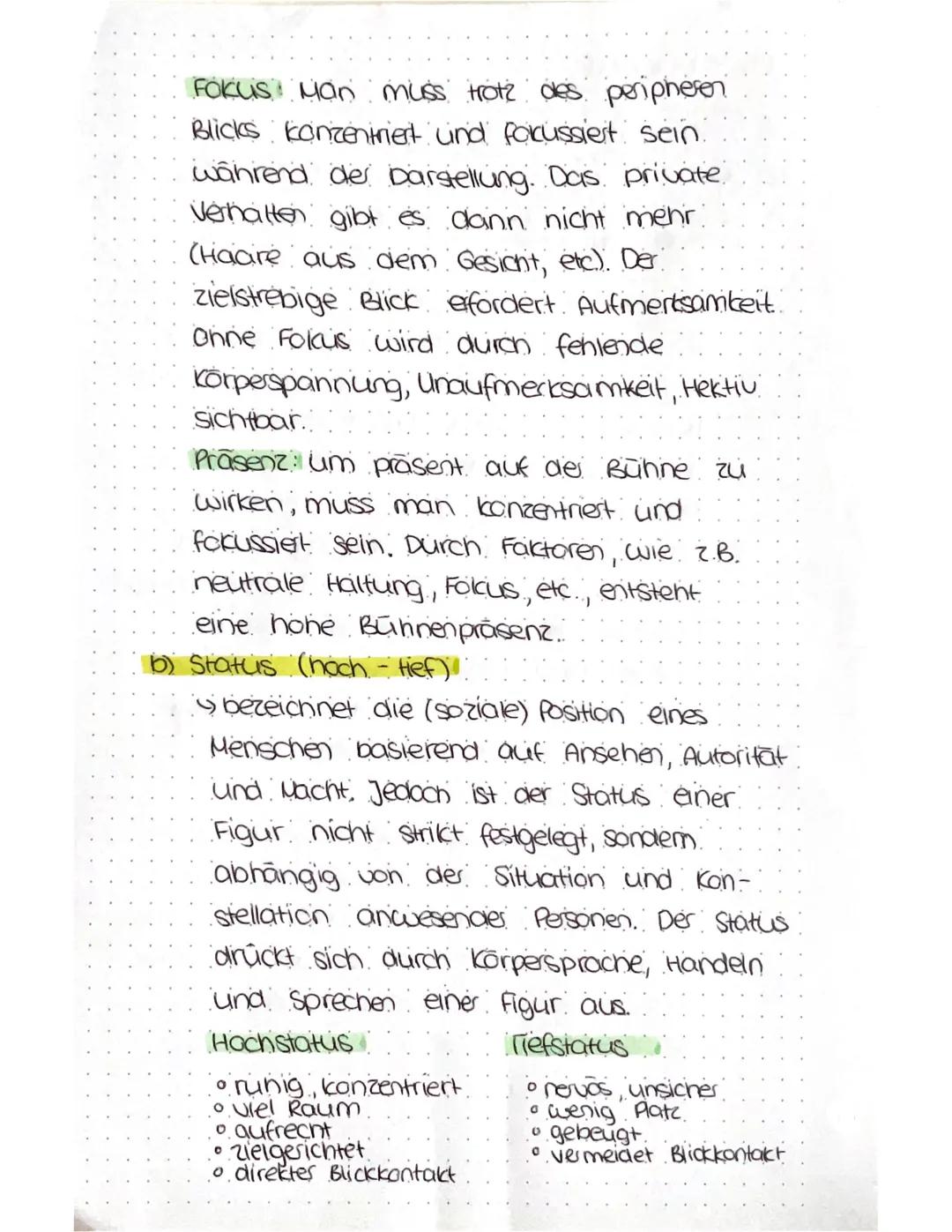 Os - Klausur
@wissen/ Begriffserklärungen
skizzieren einer Szene ins g-punkte feld
③ Status beschreiben und aus dem Test
heraus begründen