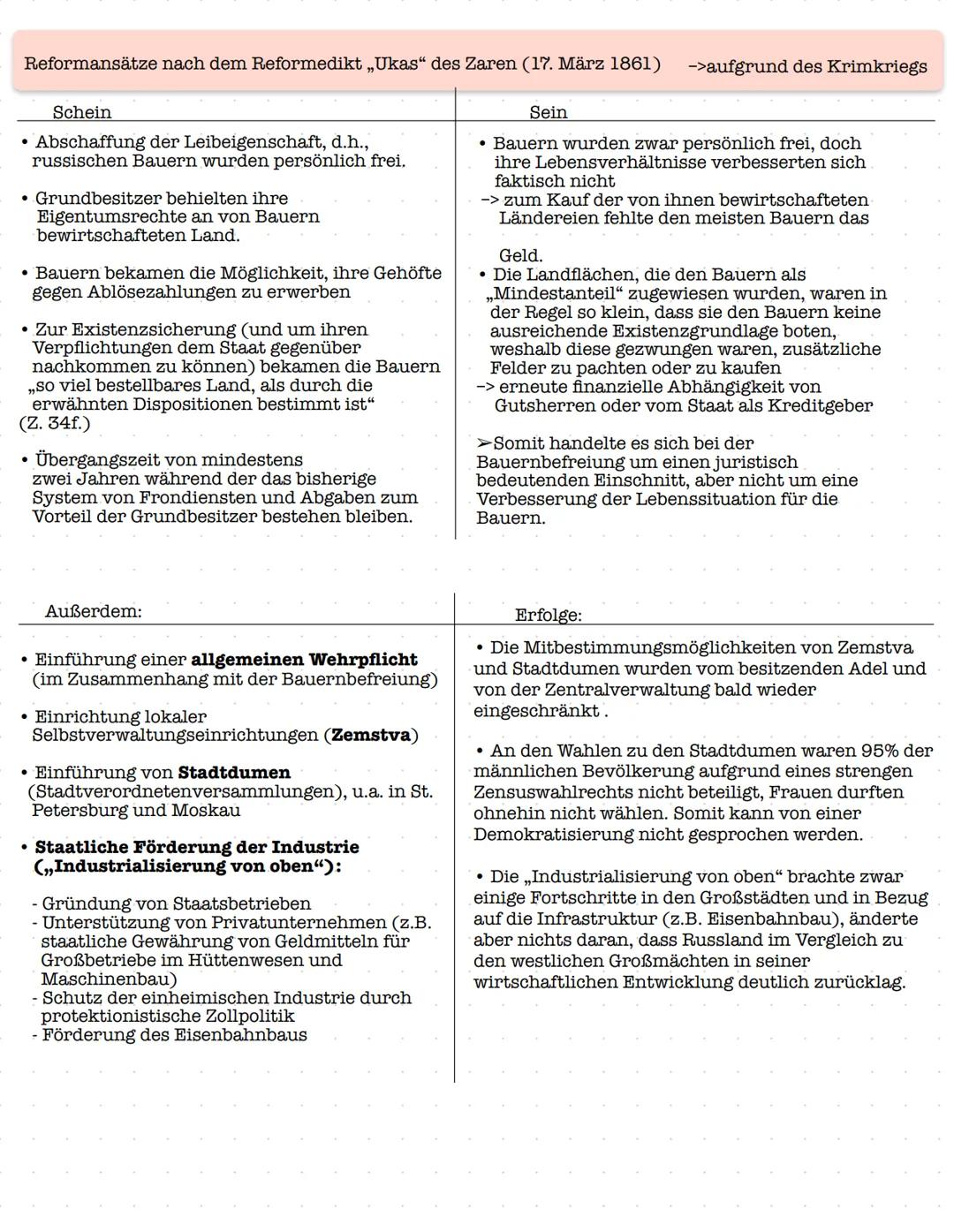 # russische Revolution
(Revolution un1905)
# Ausgangslage im vorrevolutionären Russland
* Autokratie = unumschränkte, absolutistische Ma