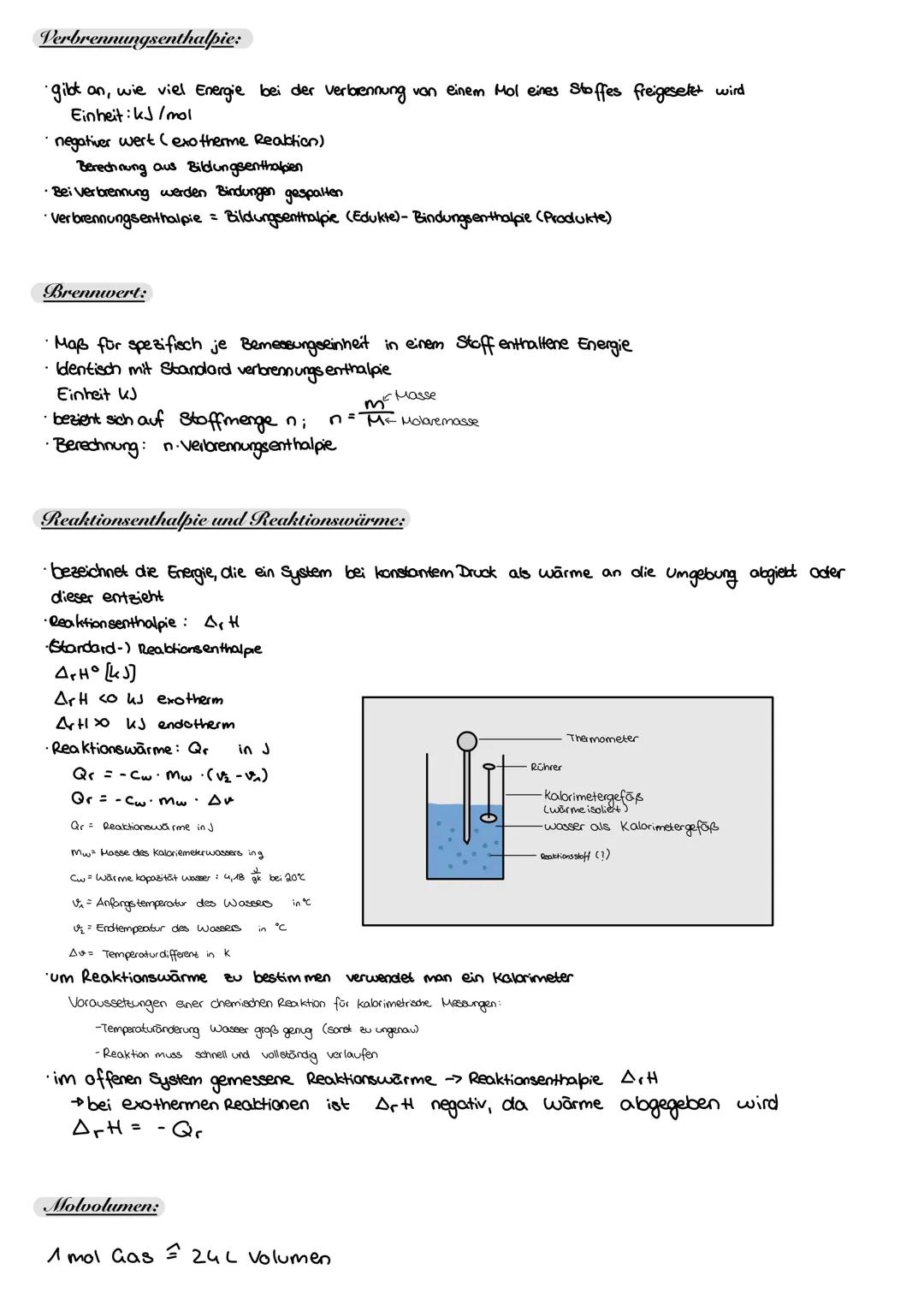 # Chemie Arbeit
Energetik
Enthalpie
Allgemein:
* Maß für die Energie eines thermodynamischen Systemes
* setzt sich aus cler inneren