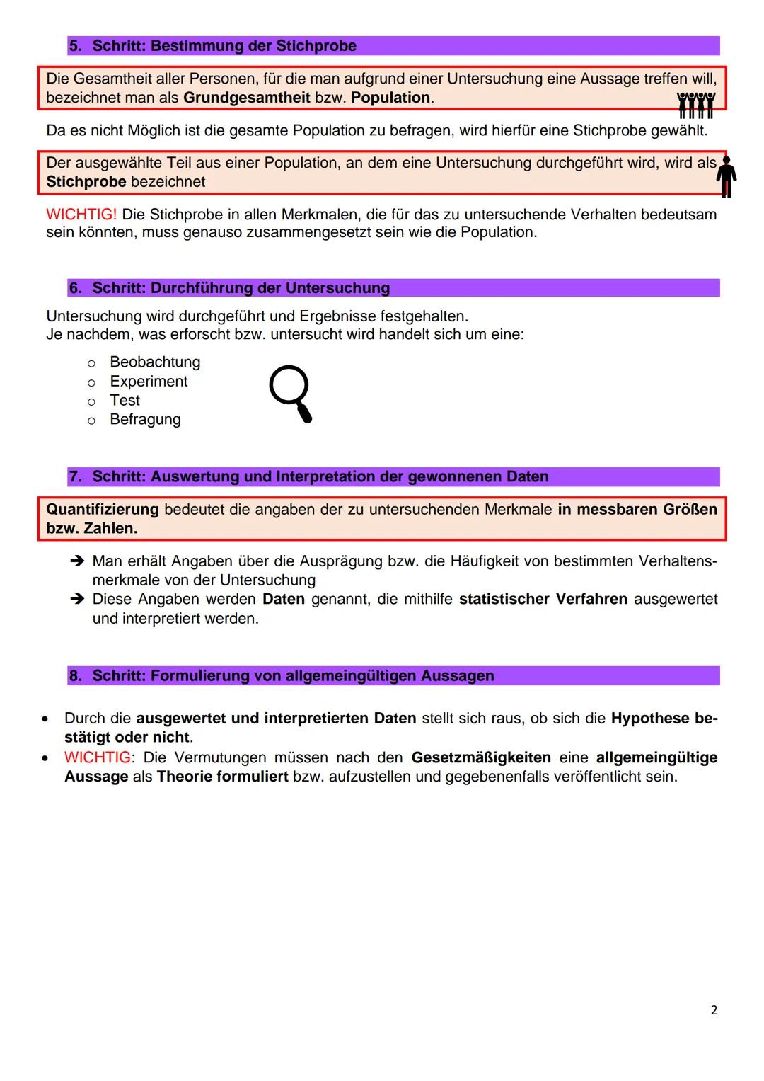 Die Vorgehensweisen bei naturwissenschaftlichen Untersuchungen
1. Schritt: Die wissenschaftliche Fragestellung
?
Eine wissenschaftliche Frag