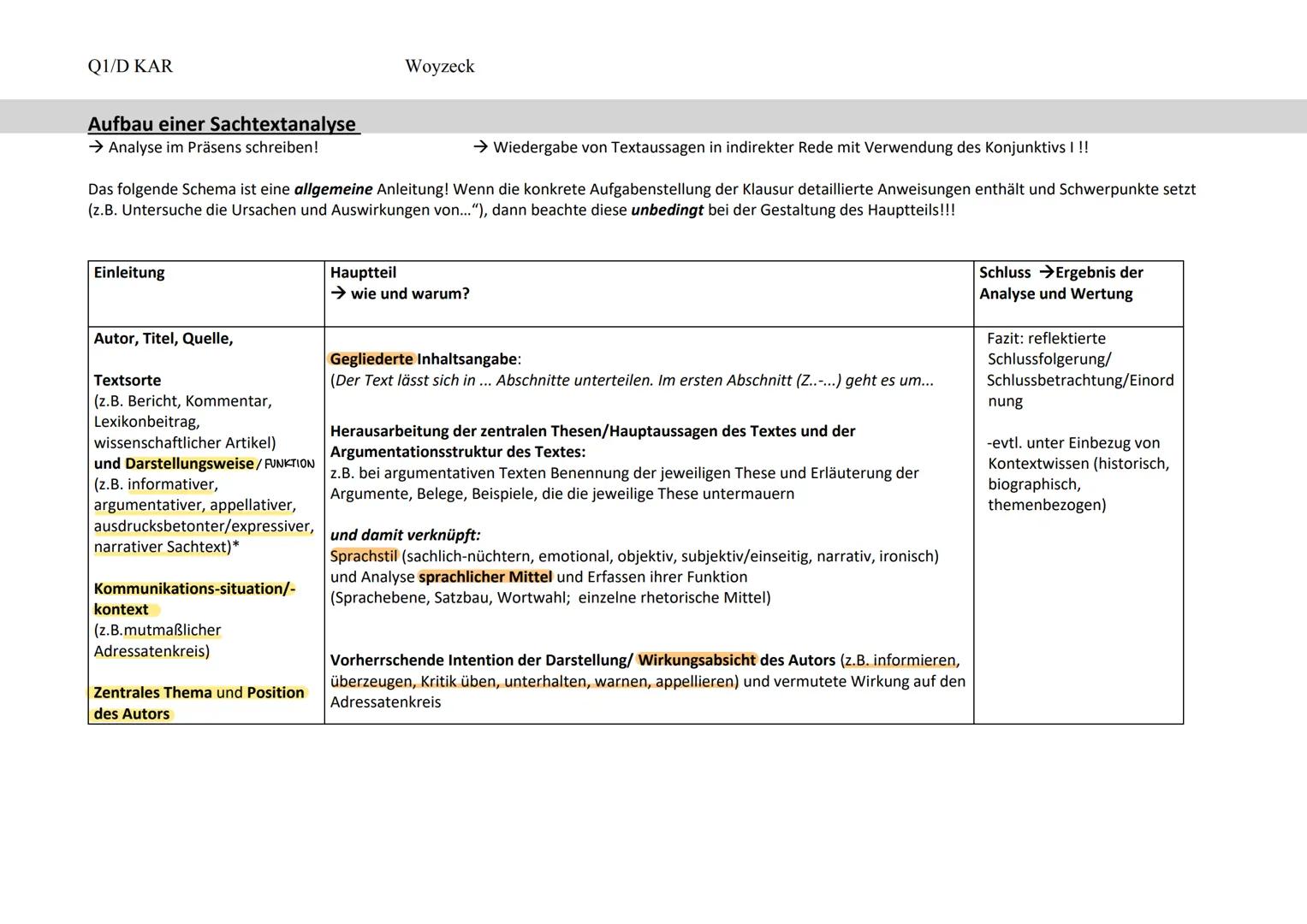 Formulierungshilfen
AUFZÄHLEN
- Zudem
- Außerdem
- Darüber hinaus.
- Des Weiteren
- zusätzlich
- Elbenfalls
AFB I
Der Autor...
- beschreib