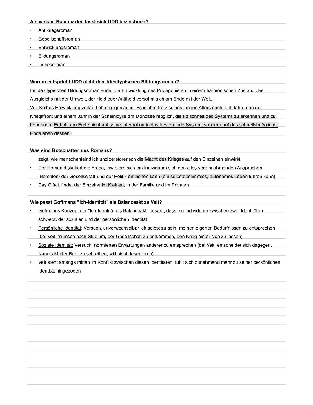 Deutsch ABI 25 Unter der Drachenwand, komplette Zusammenfassung mit Handlung, Personen und Leitfäden