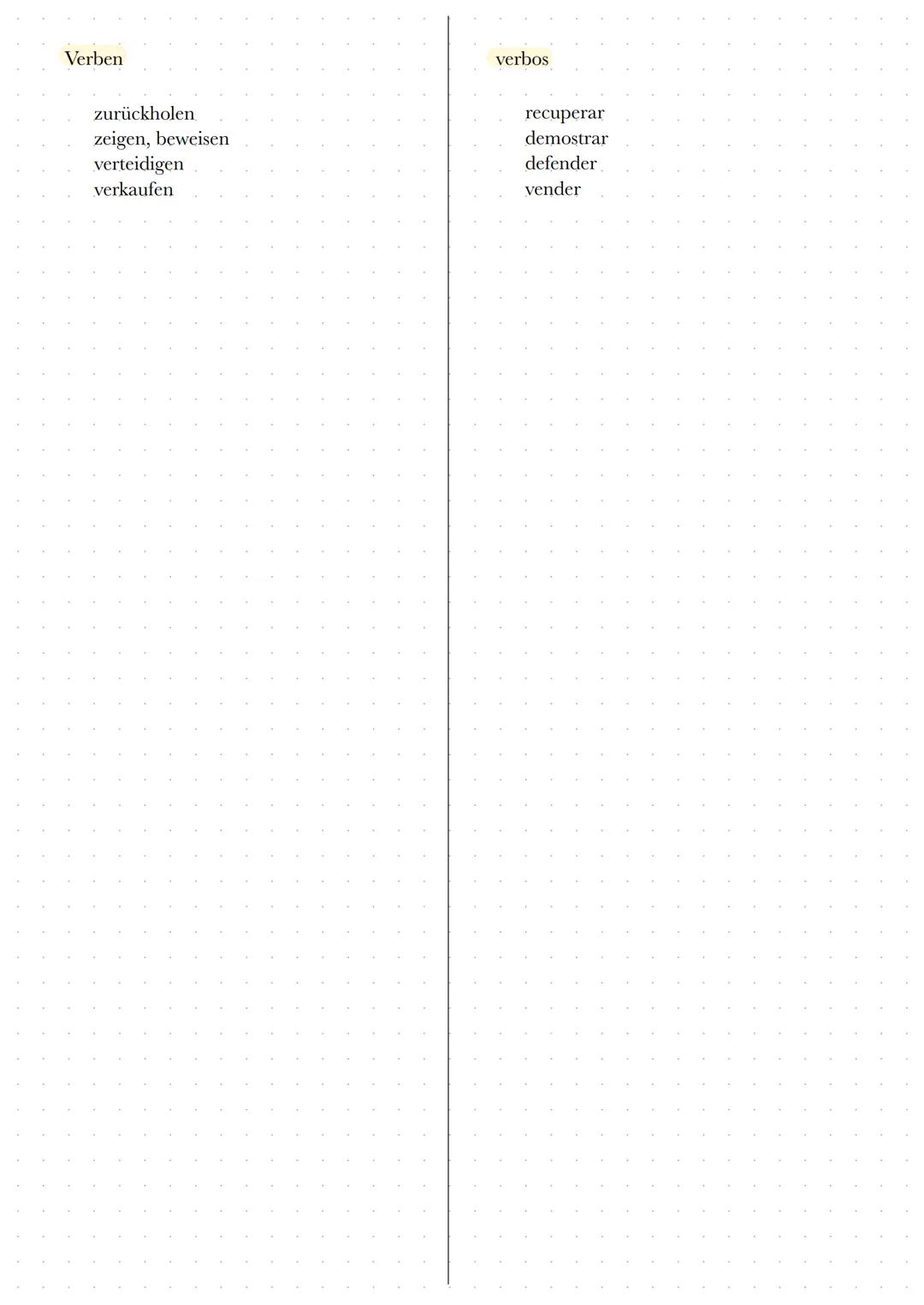 Verben
dürfen
anfassen
machen
sprechen
verbos
poder
tocar
hacer
hablar
hören
mögen
lesen
essen
gehen.
bezahlen
schreiben
trinken
kochen
schw