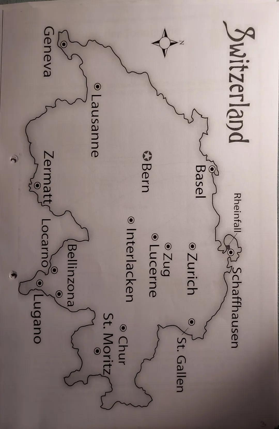 Inhaltsverzeichis
S.1 Arbeitsblatt: Kreuzworträtsel.
5.2. Tschanz-Geschichte Teil 1
S. 3. Schweiz-. Karte
S.4 Arbeitsblatt Bedeutung der