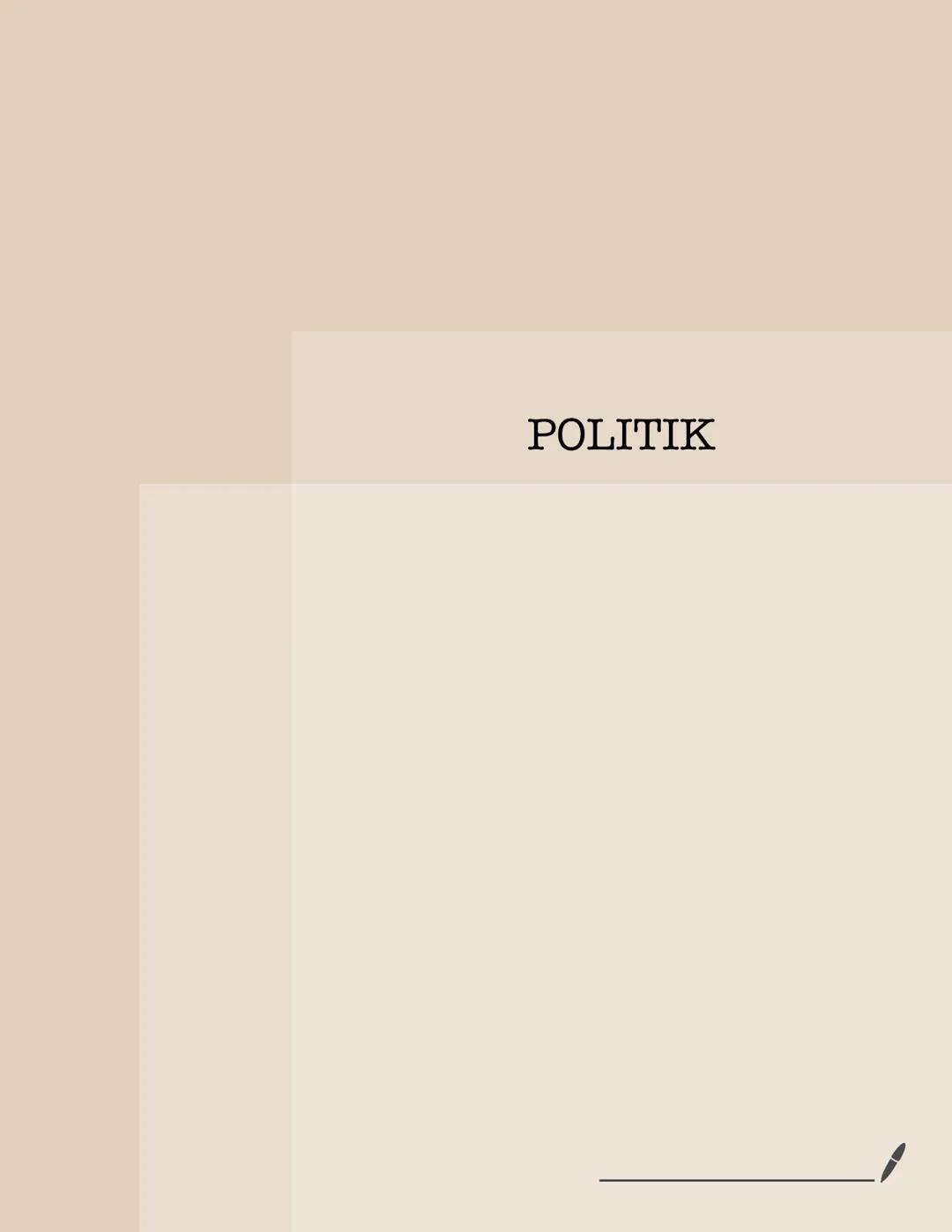 POLITIK # der polltische Prozess
## Dimensionen:
Policy Inhalt
bsp. Ziele, Aufgaben
Polity institutionell bsp. Parlament (Institutioner), V