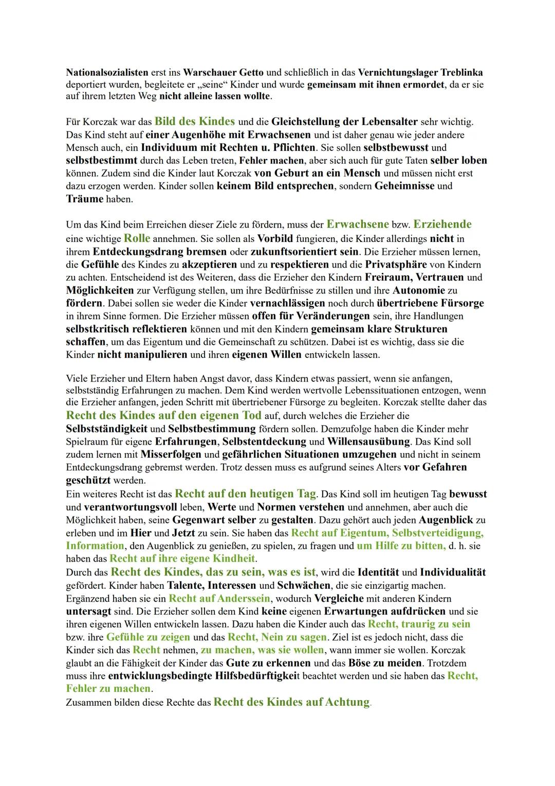 # Aufgabe 1
JANUSZ KORCZAK-ANALYSE
REFORMPÄDAGOGISCHES KONZEPT
PÄDAGOGIK DER ACHTUNG
Der Text/Artikel,,... Nationalsozialisten erst ins Wa