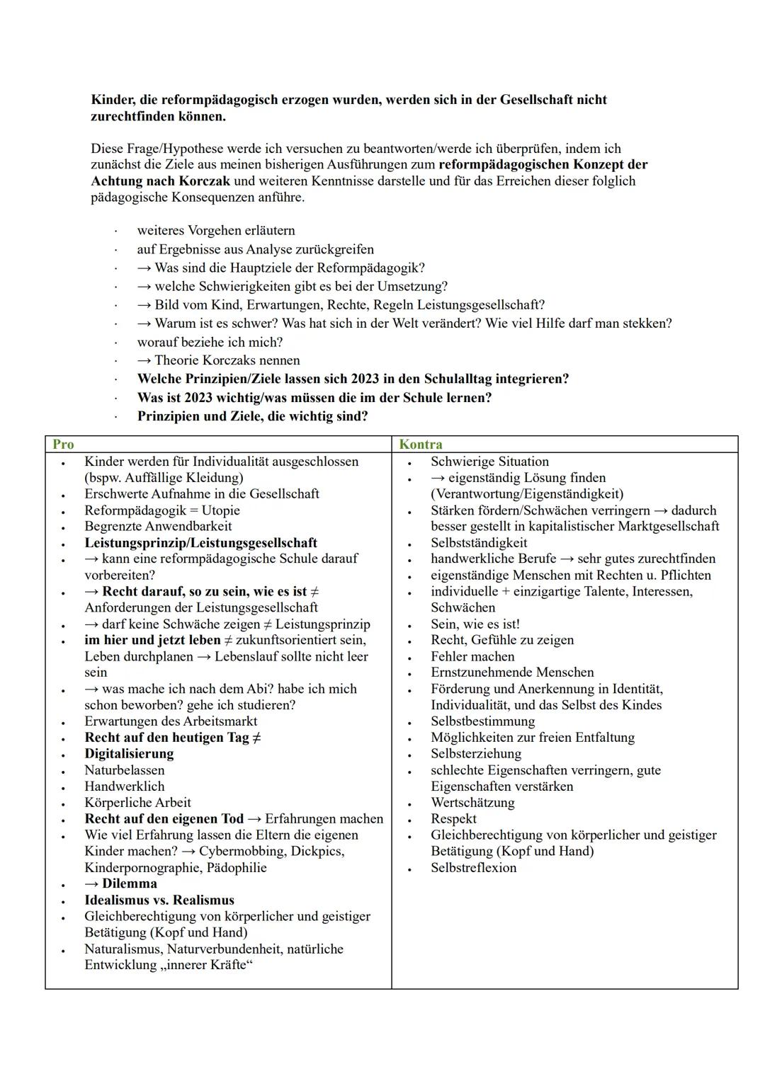 # Aufgabe 1
JANUSZ KORCZAK-ANALYSE
REFORMPÄDAGOGISCHES KONZEPT
PÄDAGOGIK DER ACHTUNG
Der Text/Artikel,,... Nationalsozialisten erst ins Wa