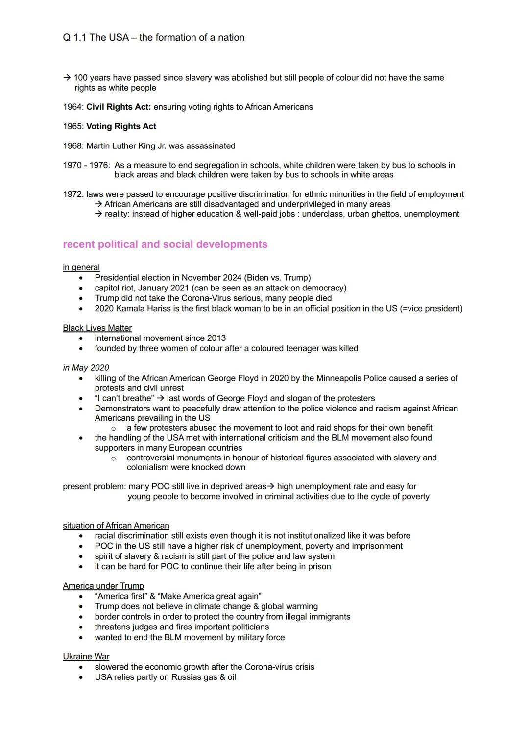 Q 1.1 The USA - the formation of a nation
development and principles of American democracy and the Constitution
Mayflower Compact 1620
•
•
.